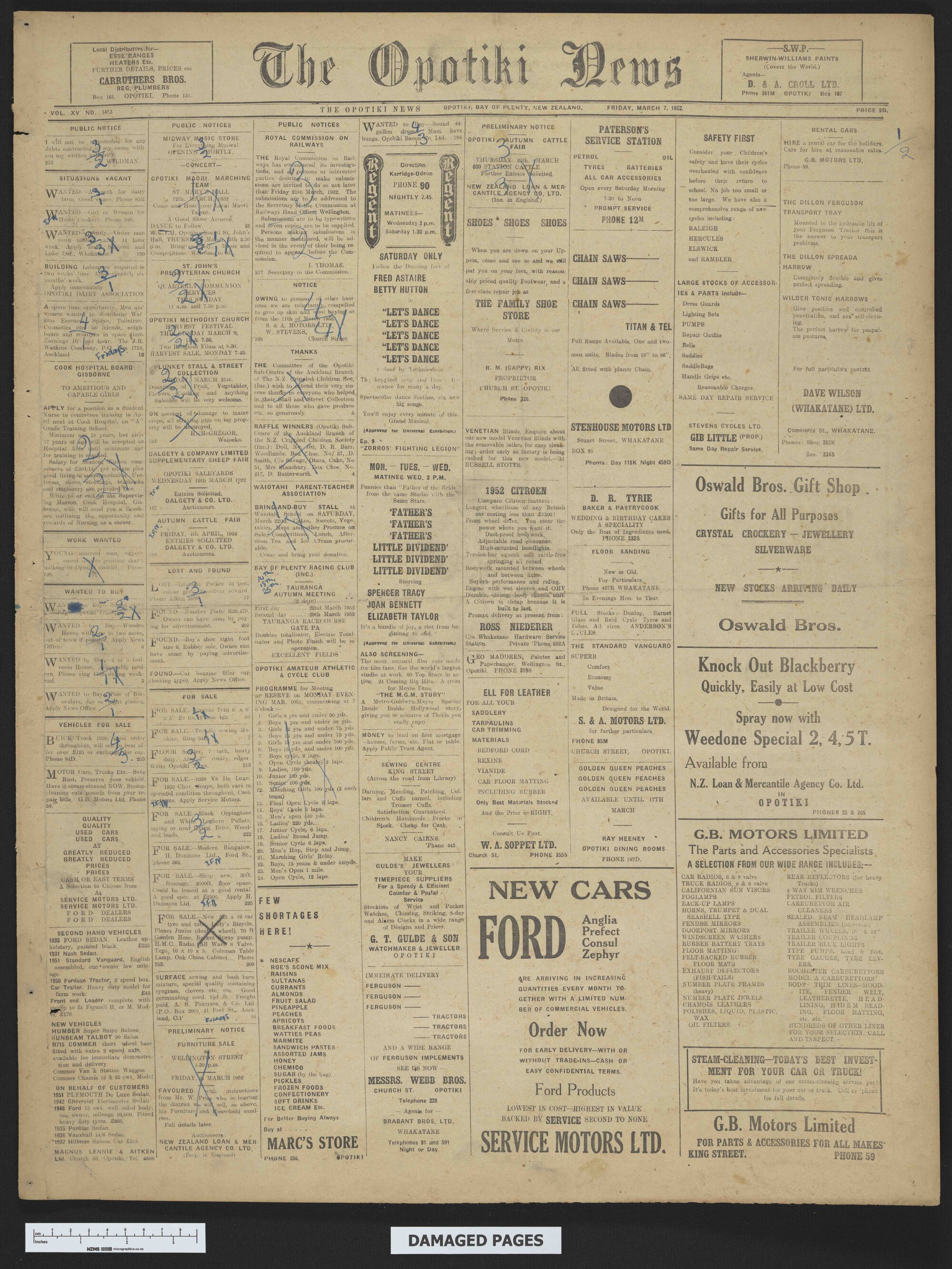 1952-03-07 Opotiki News