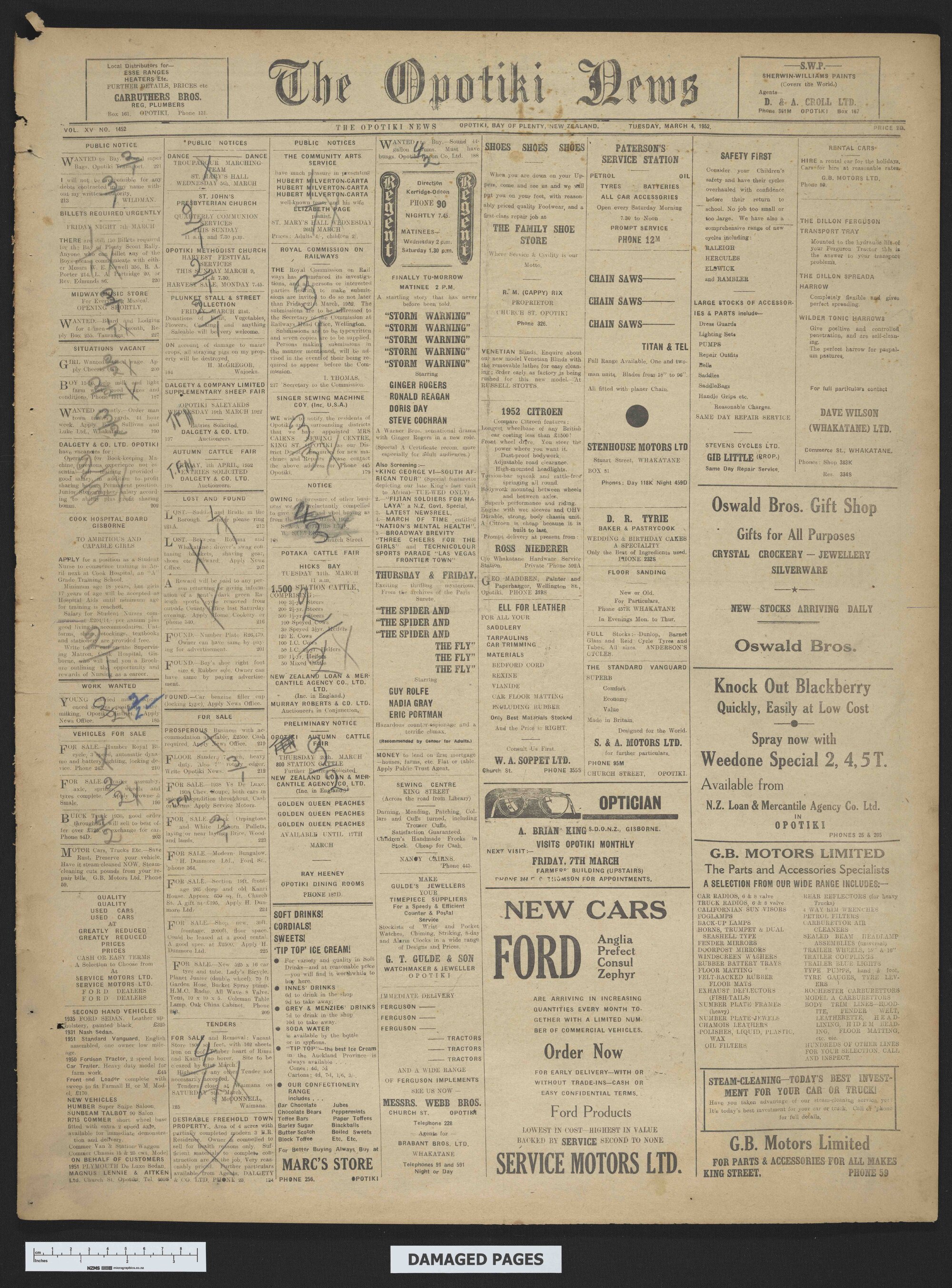 1952-03-04 Opotiki News