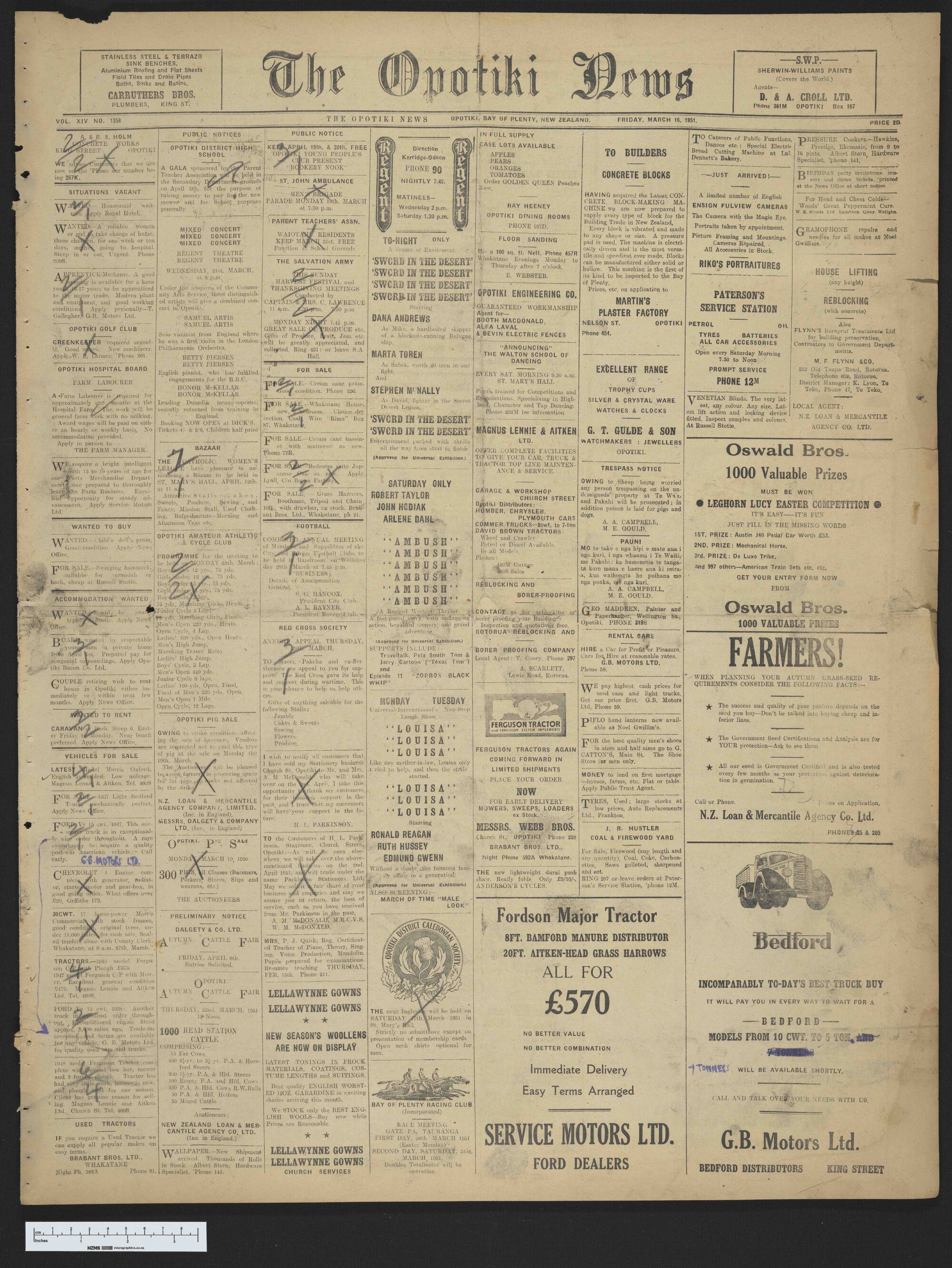 1951-03-16 Opotiki News