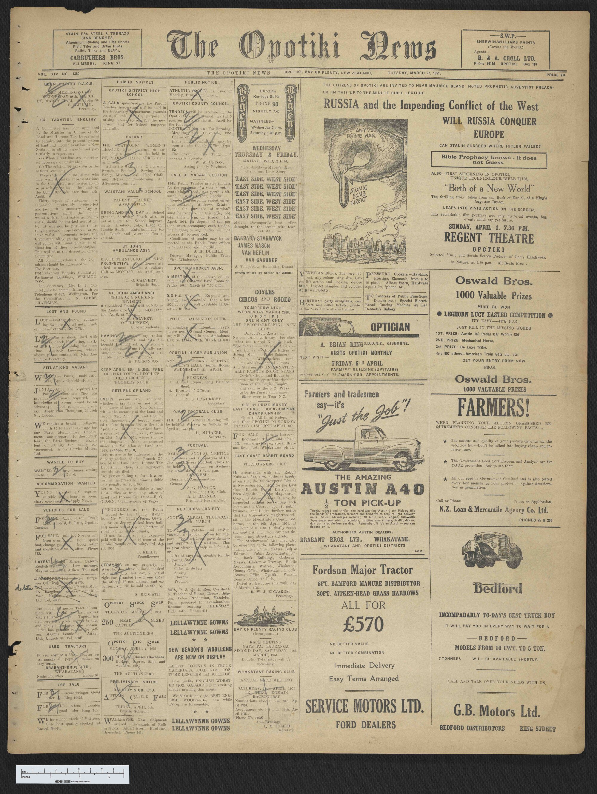 1951-03-27 Opotiki News