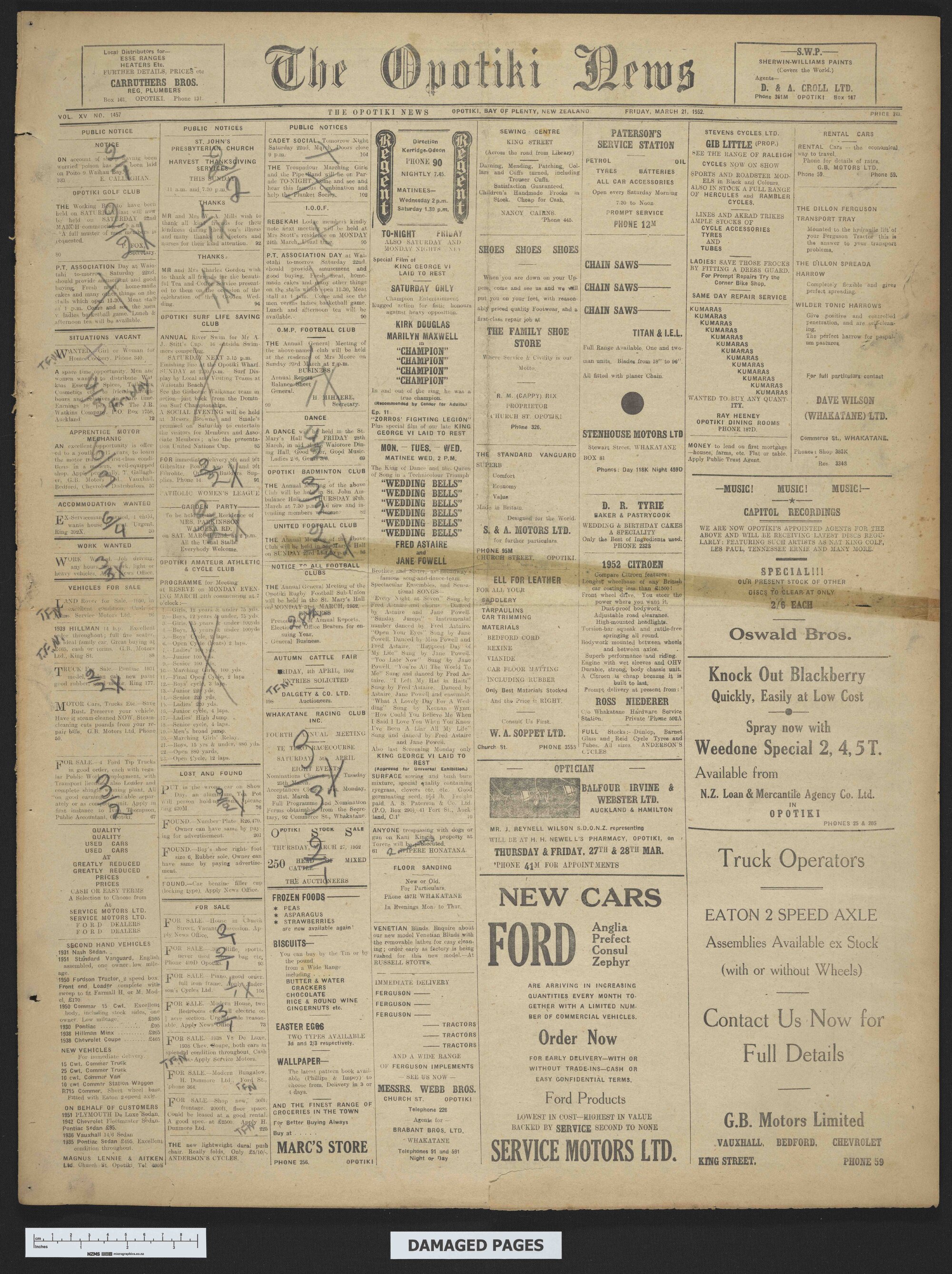 1952-03-21 Opotiki News
