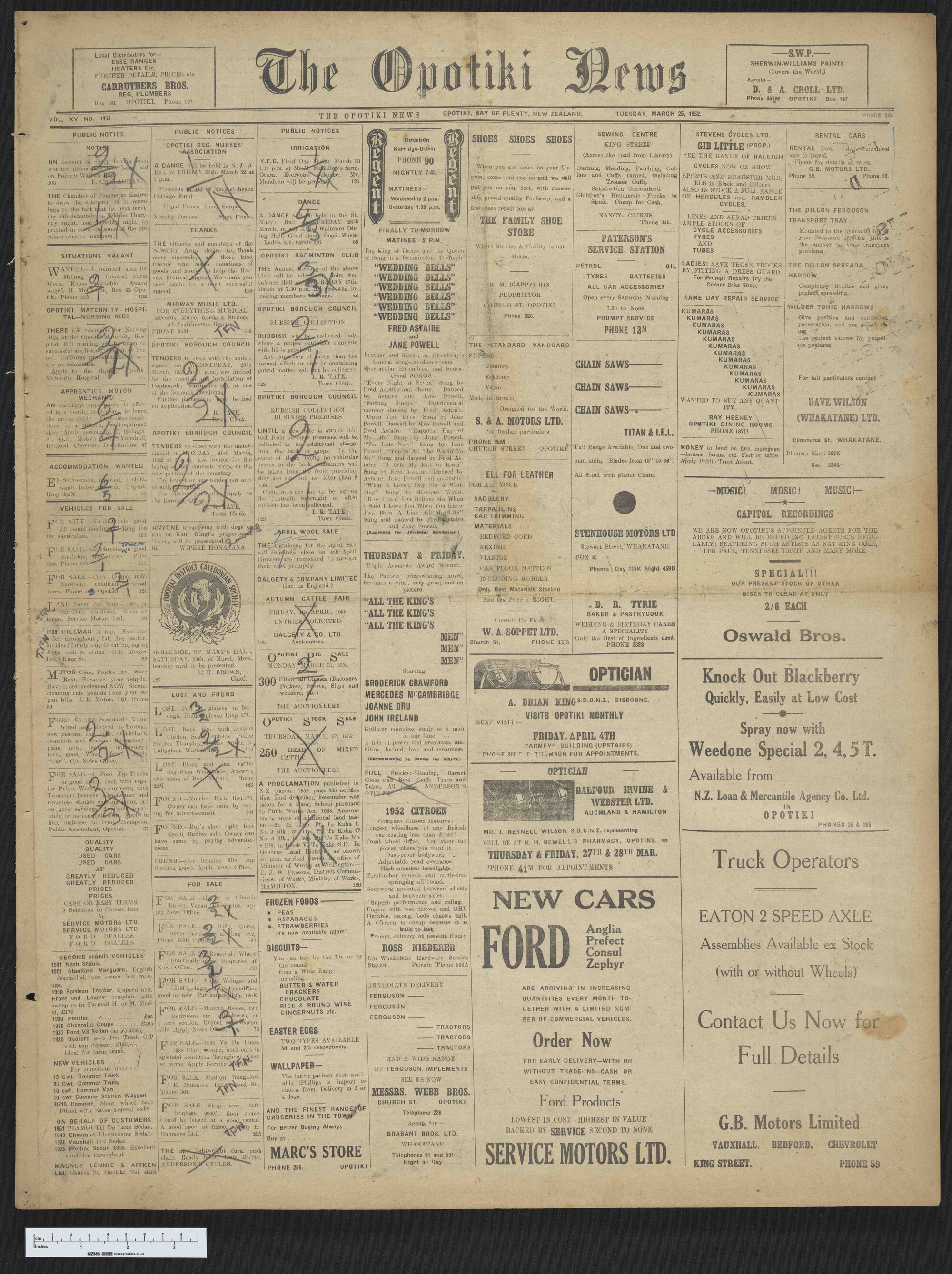 1952-03-25 Opotiki News