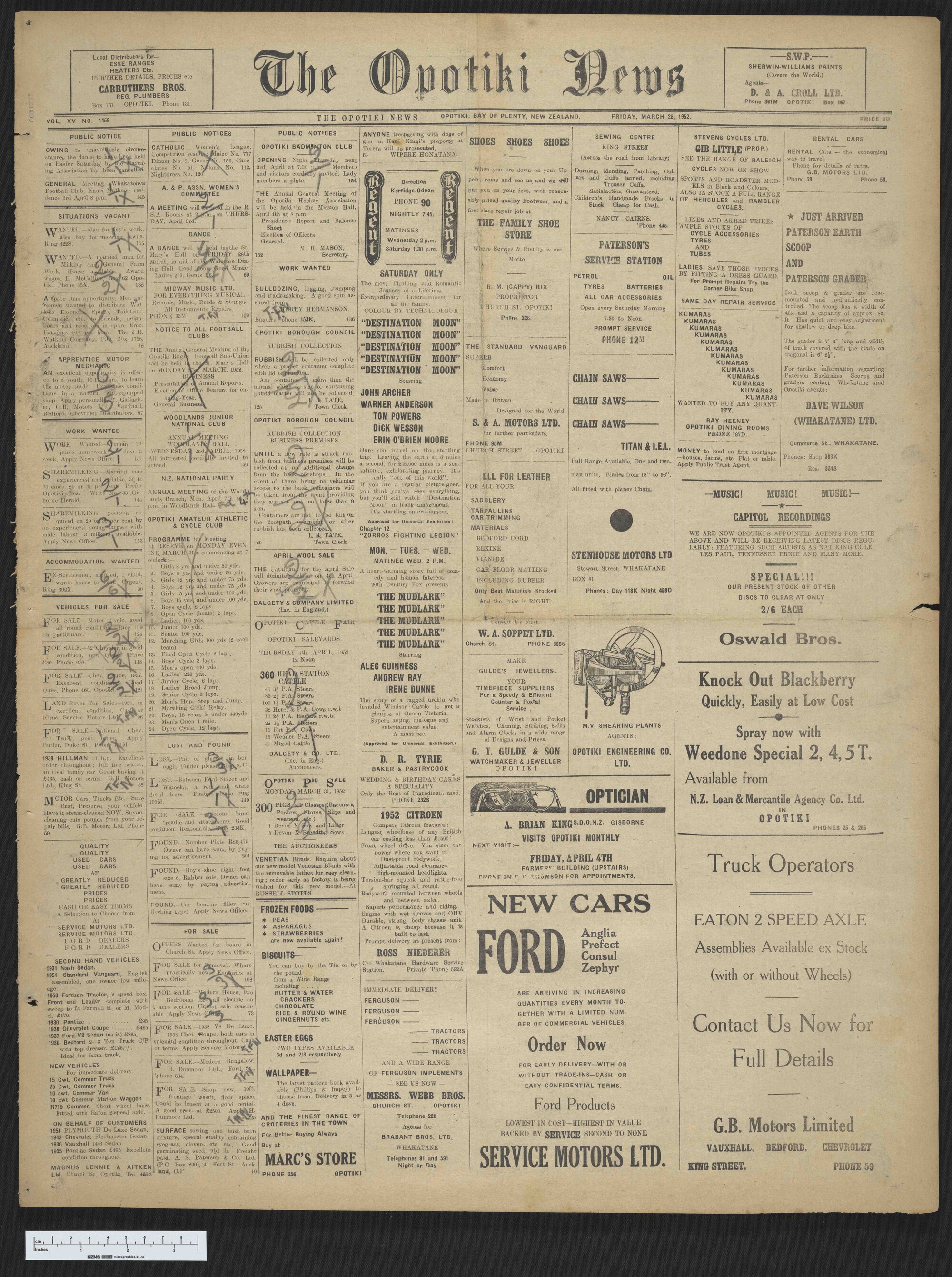 1952-03-28 Opotiki News