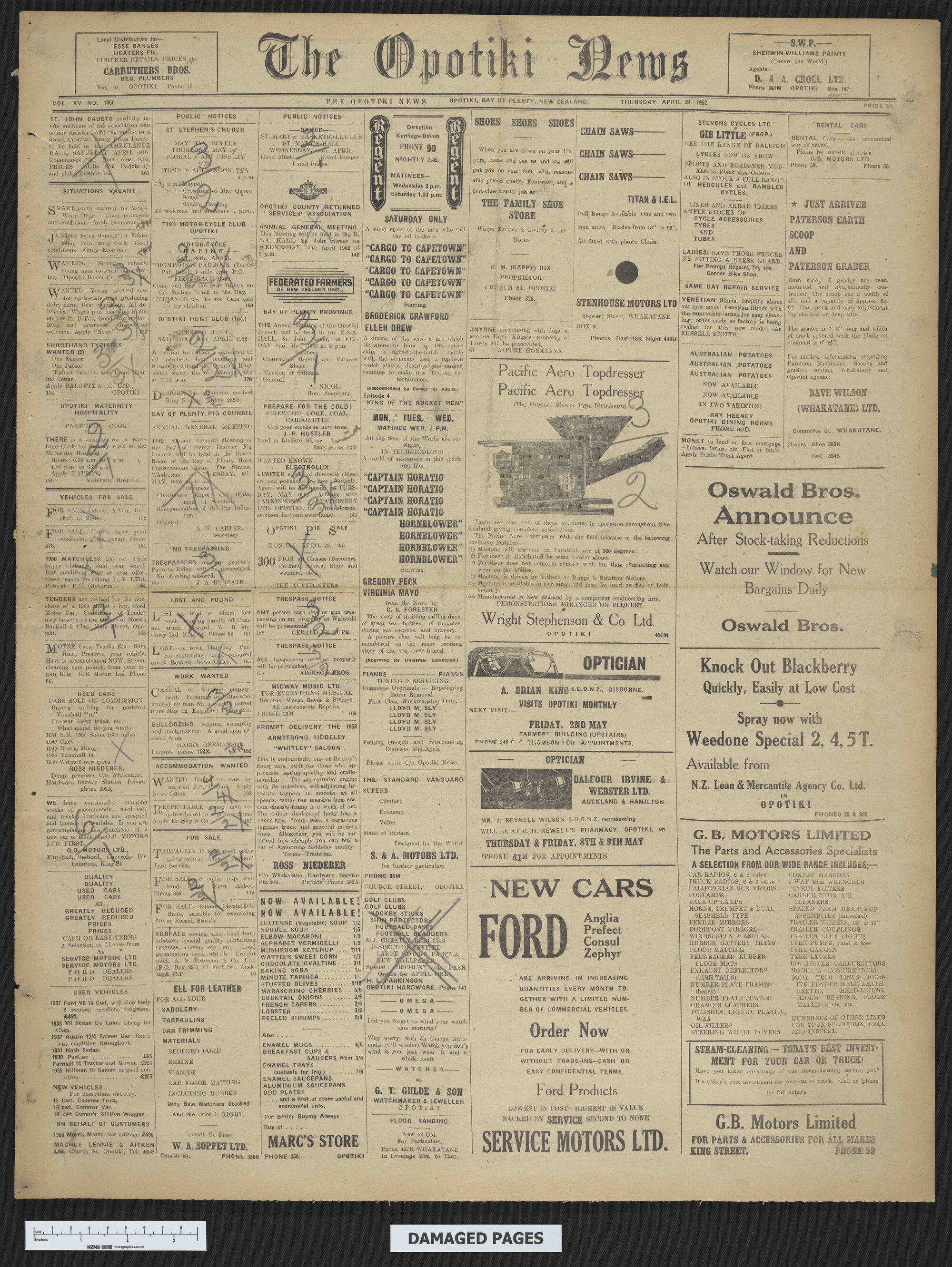 1952-04-24 Opotiki News