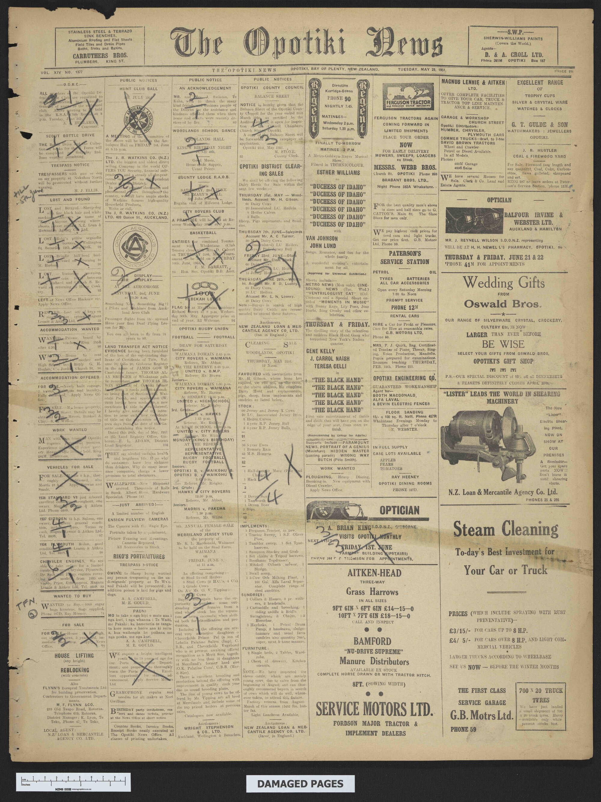 1951-05-29 Opotiki News