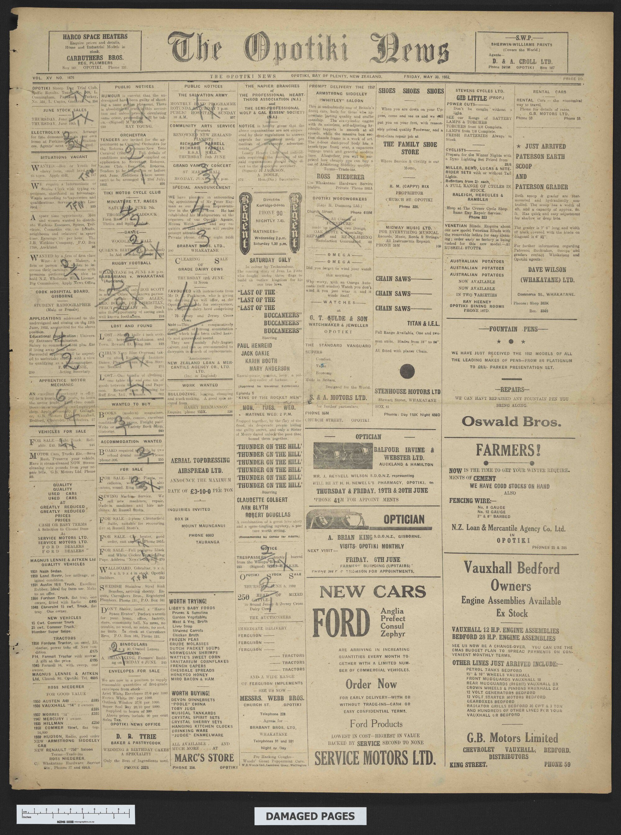 1952-05-30 Opotiki News