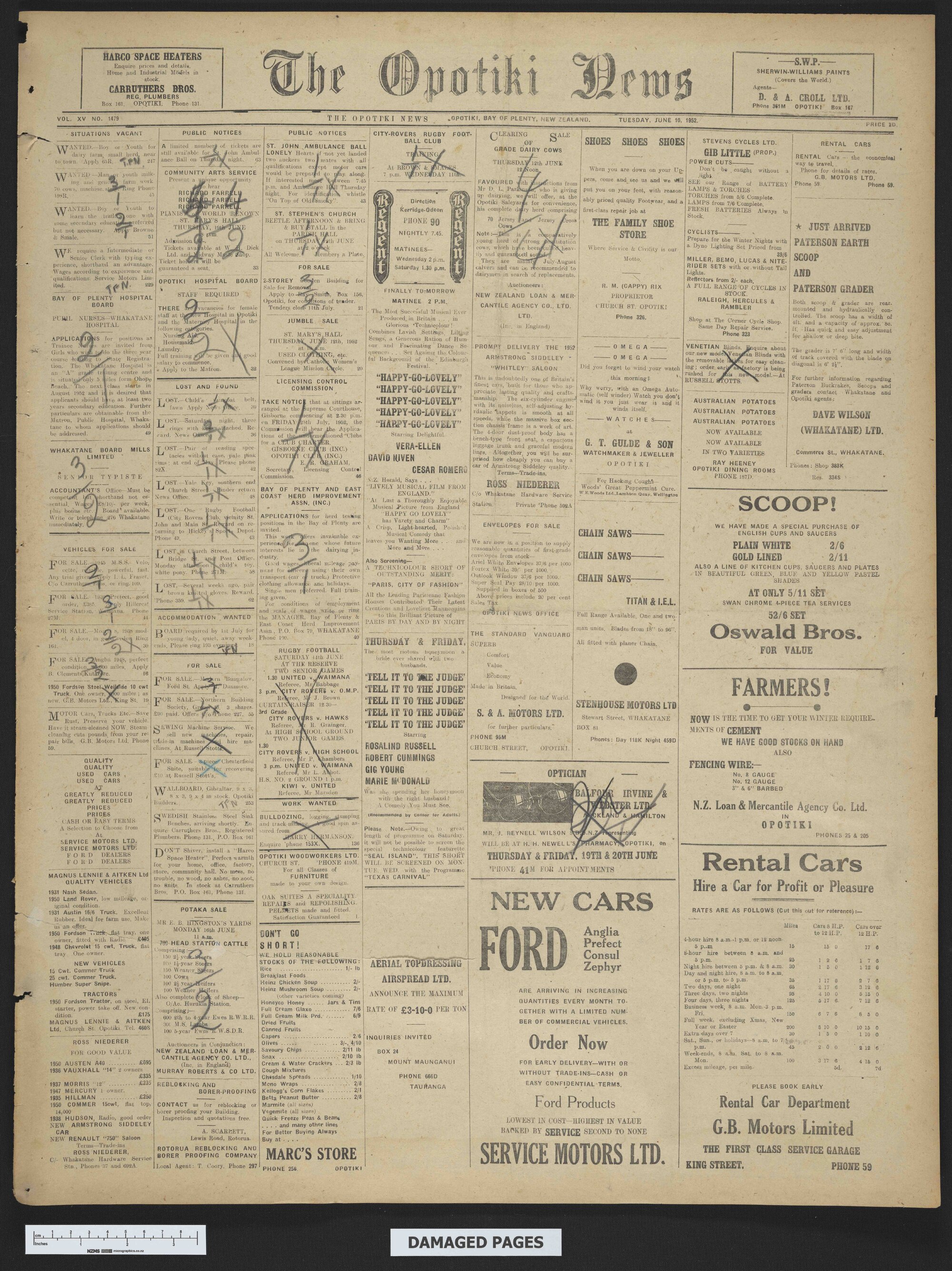 1952-06-10 Opotiki News