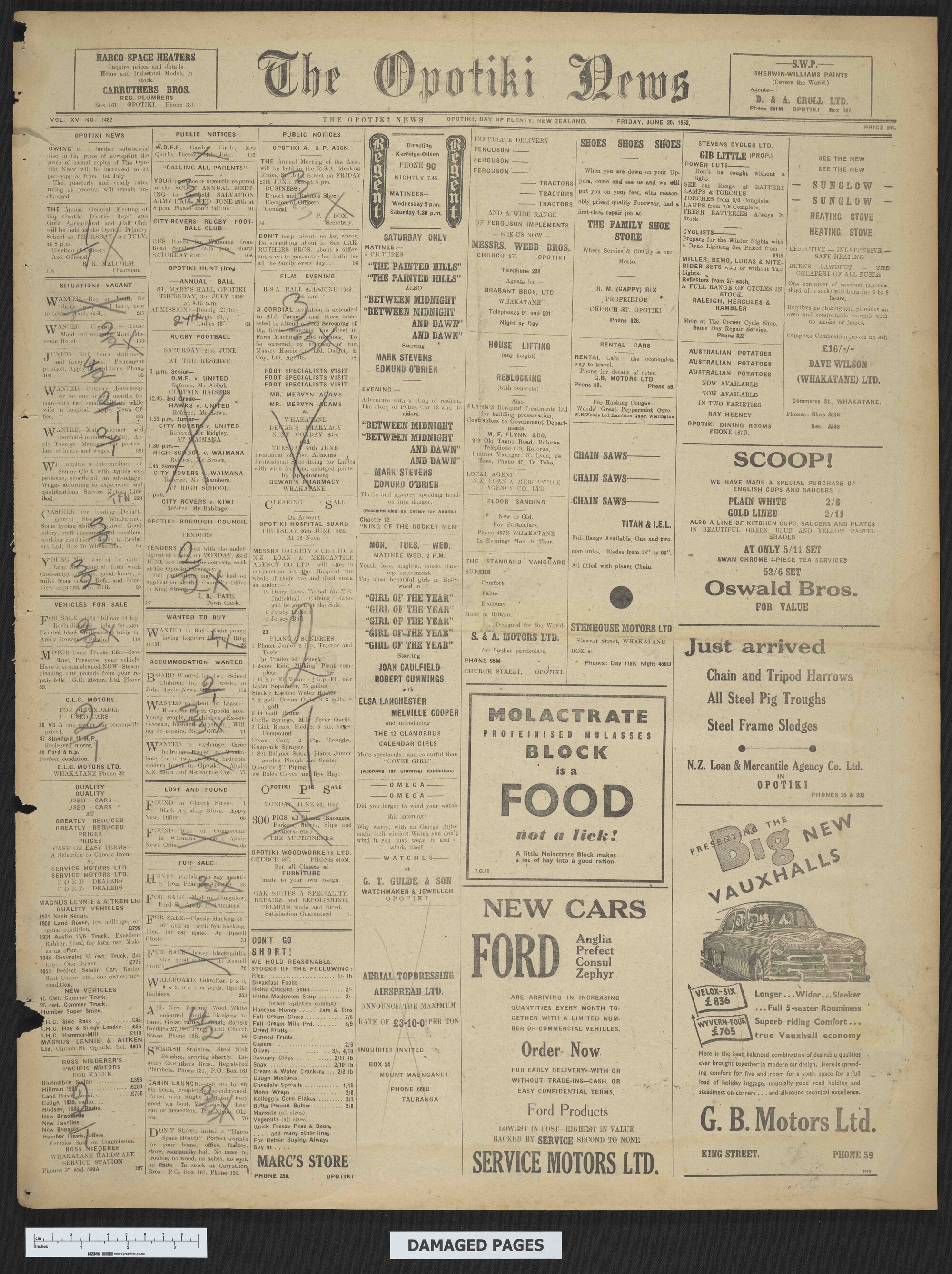 1952-06-20 Opotiki News
