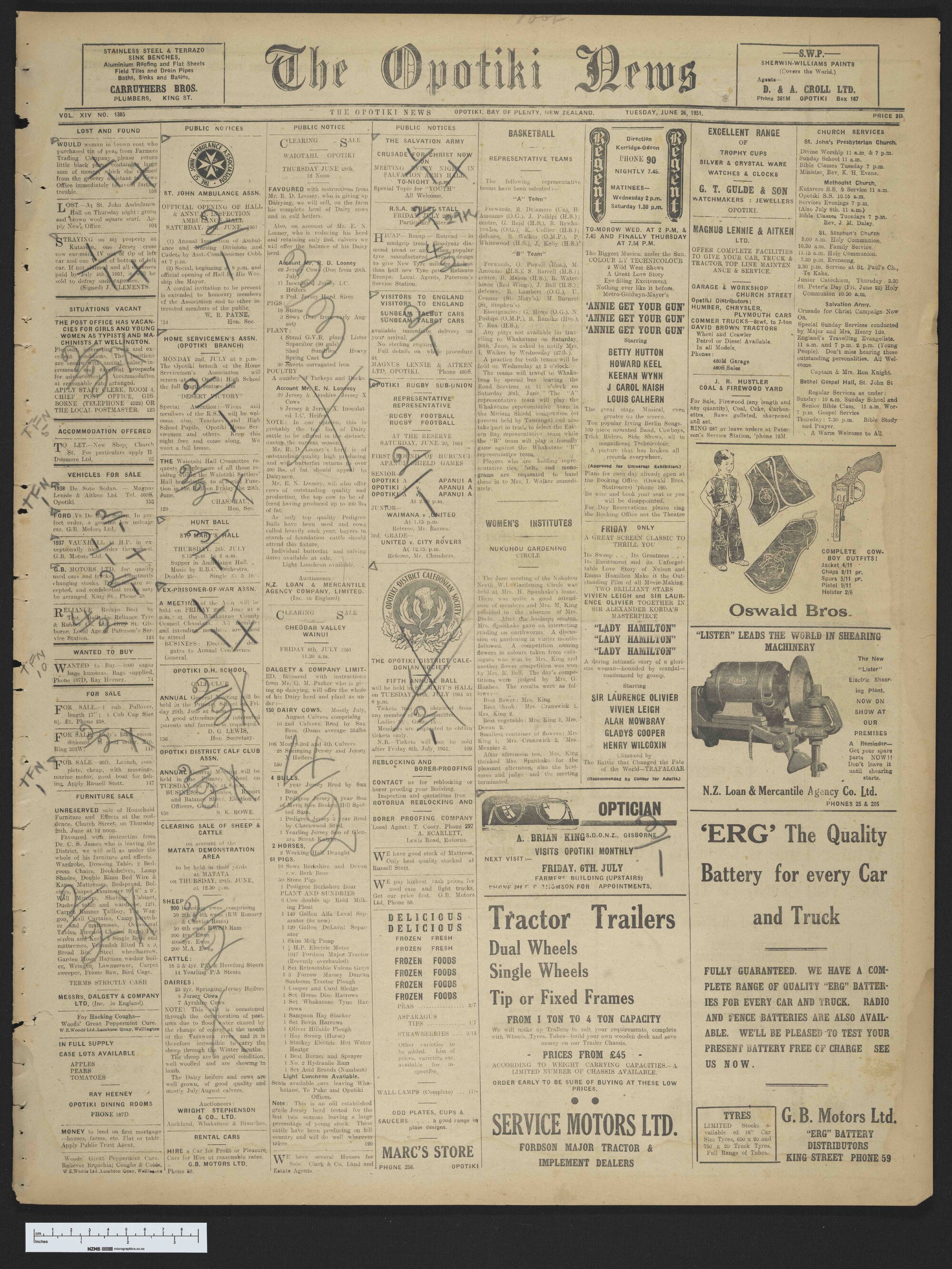 1951-06-26 Opotiki News