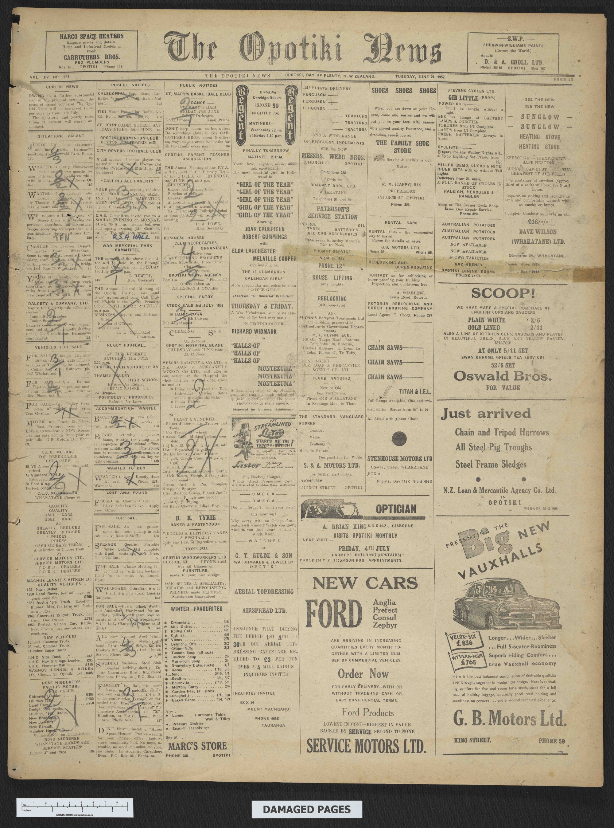 1952-06-24 Opotiki News