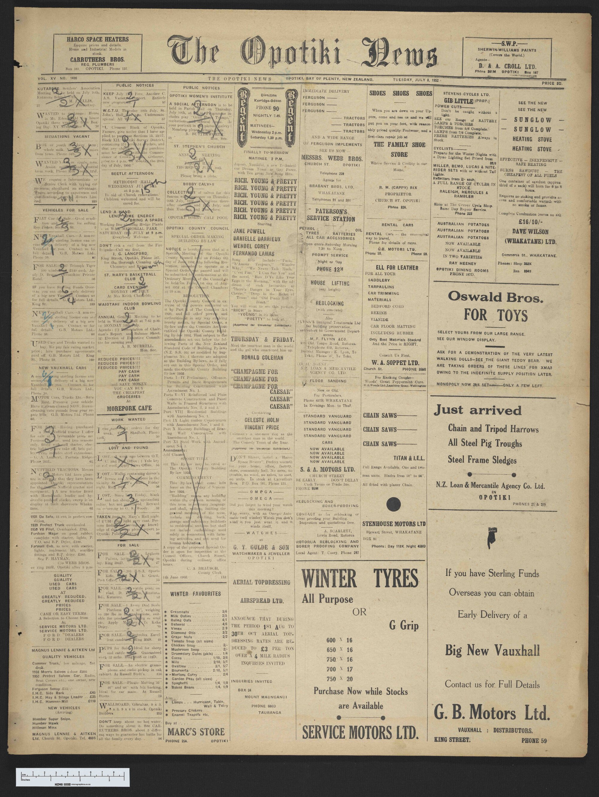 1952-07-08 Opotiki News