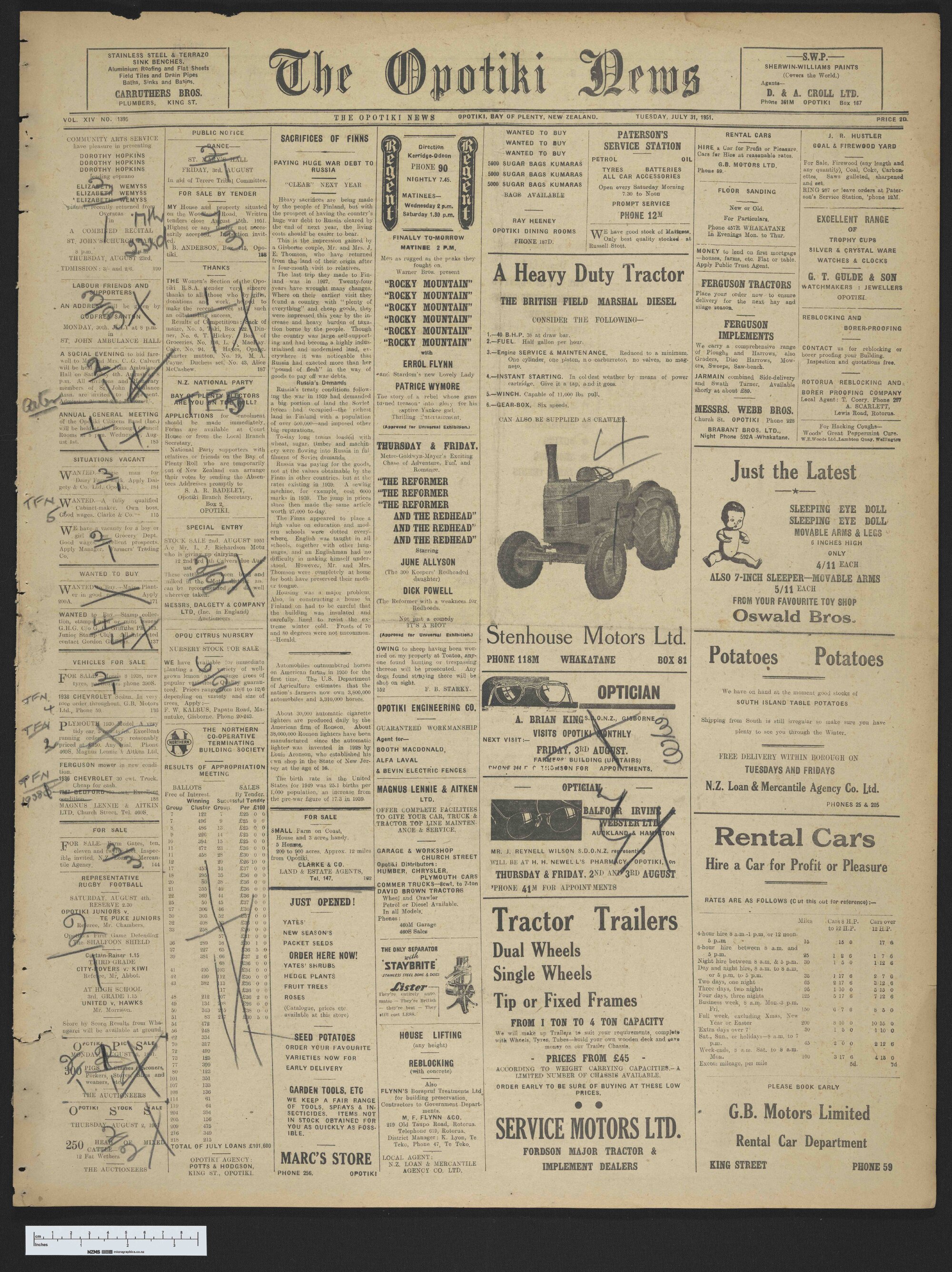 1951-07-31 Opotiki News