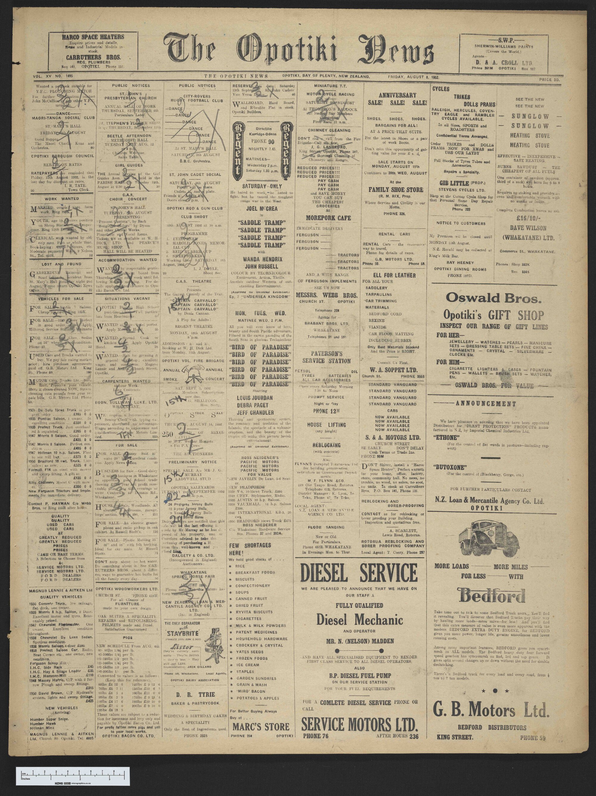 1952-08-08 Opotiki News