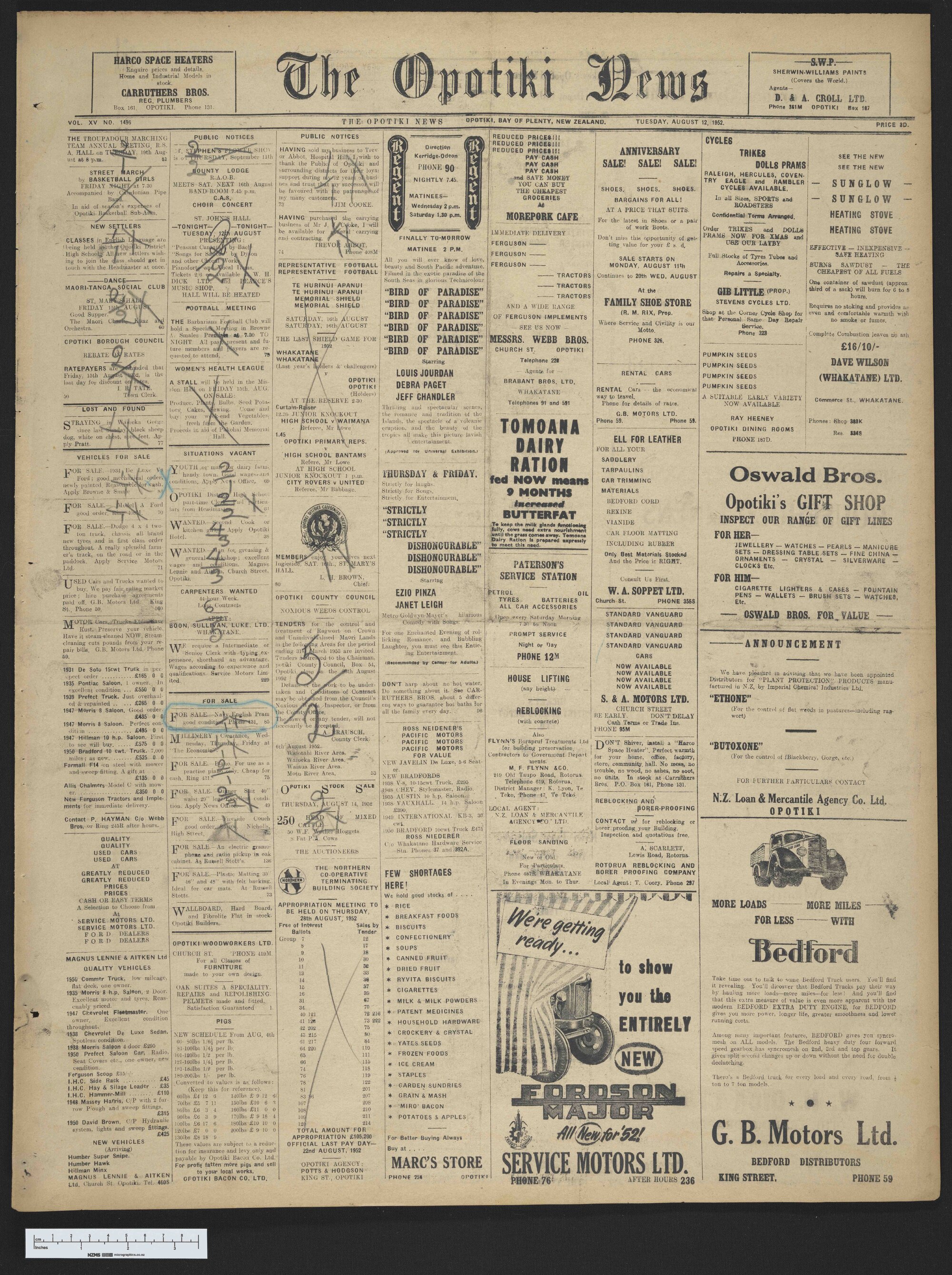 1952-08-12 Opotiki News