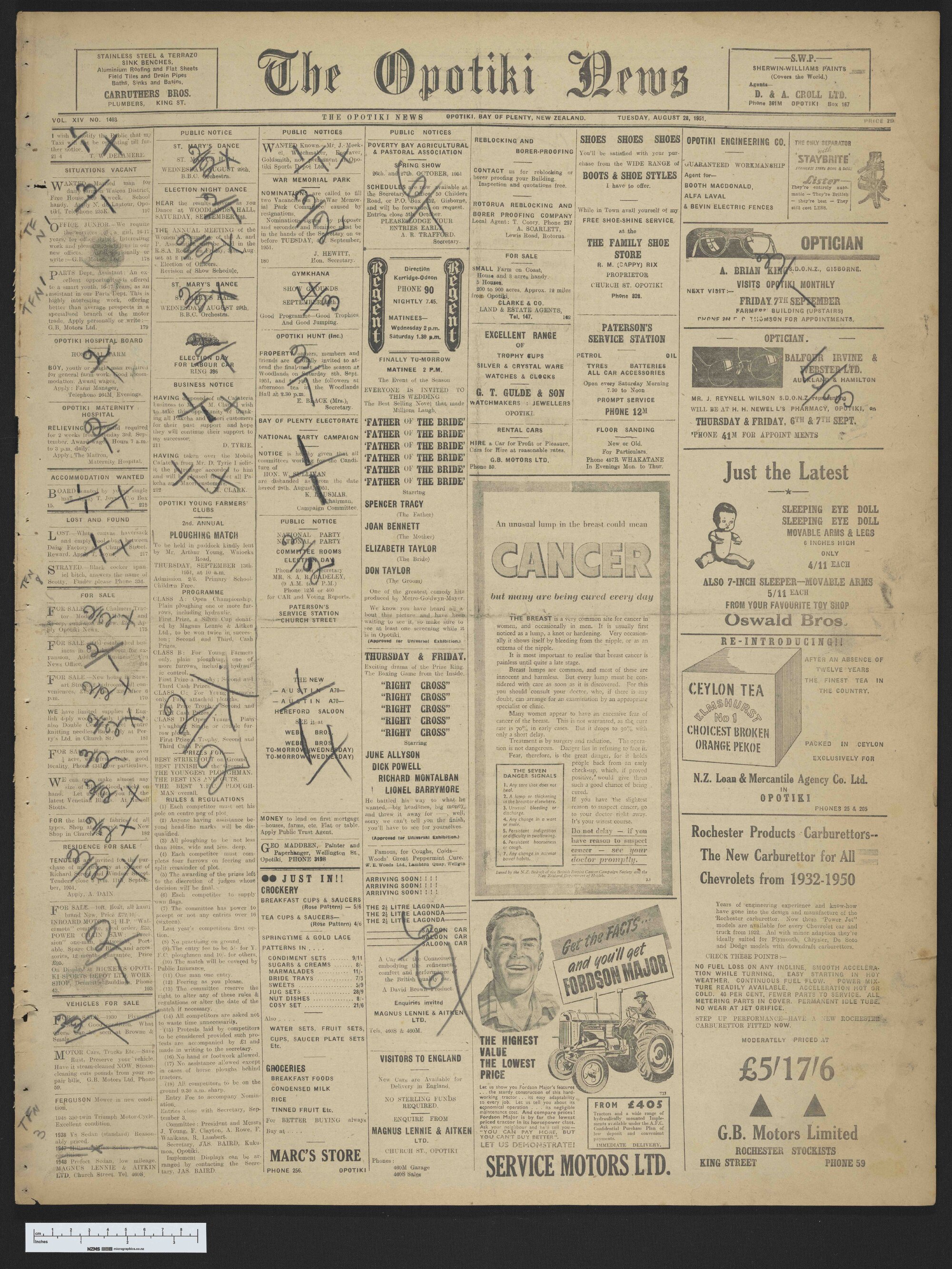 1951-08-28 Opotiki News