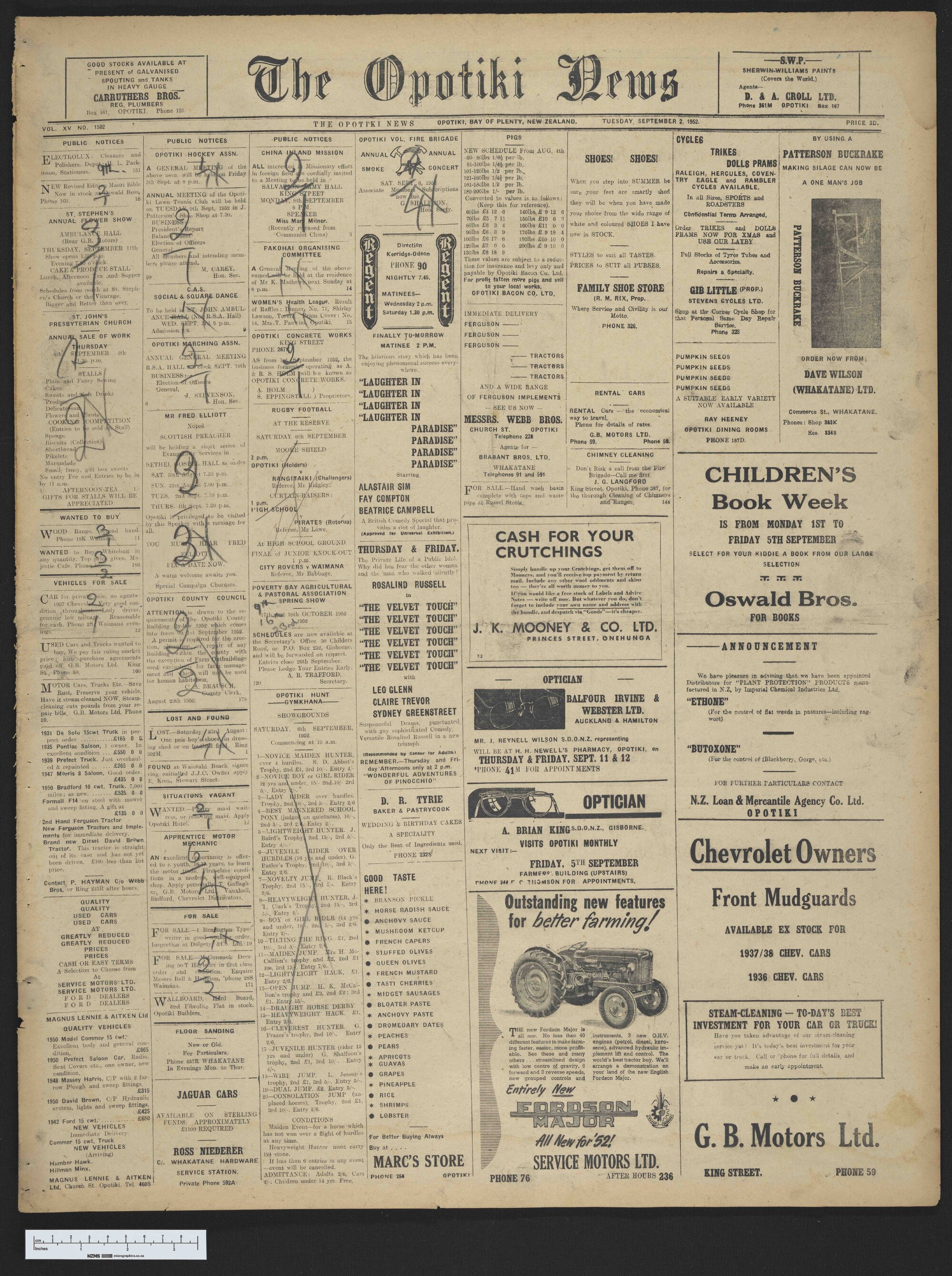 1952-09-02 Opotiki News