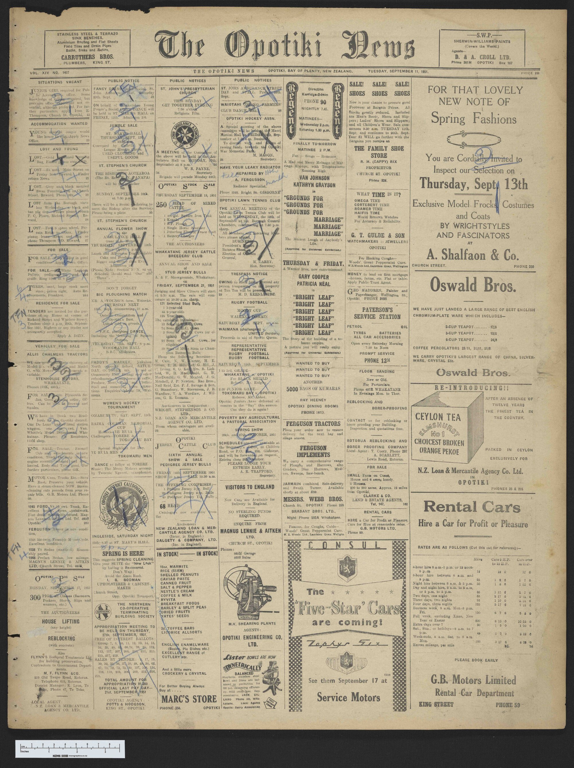 1951-09-11 Opotiki News