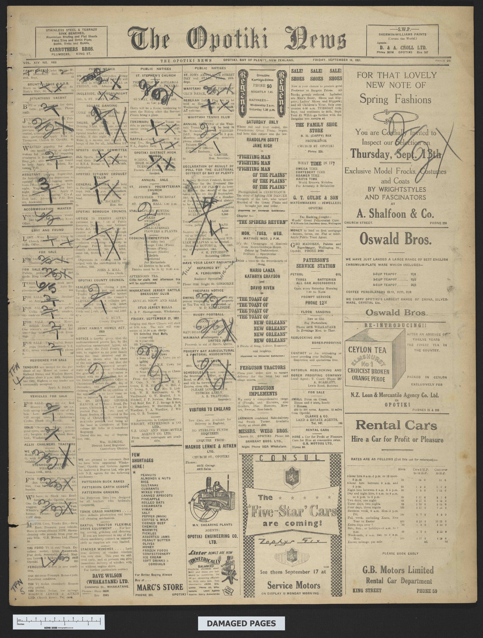 1951-09-14 Opotiki News