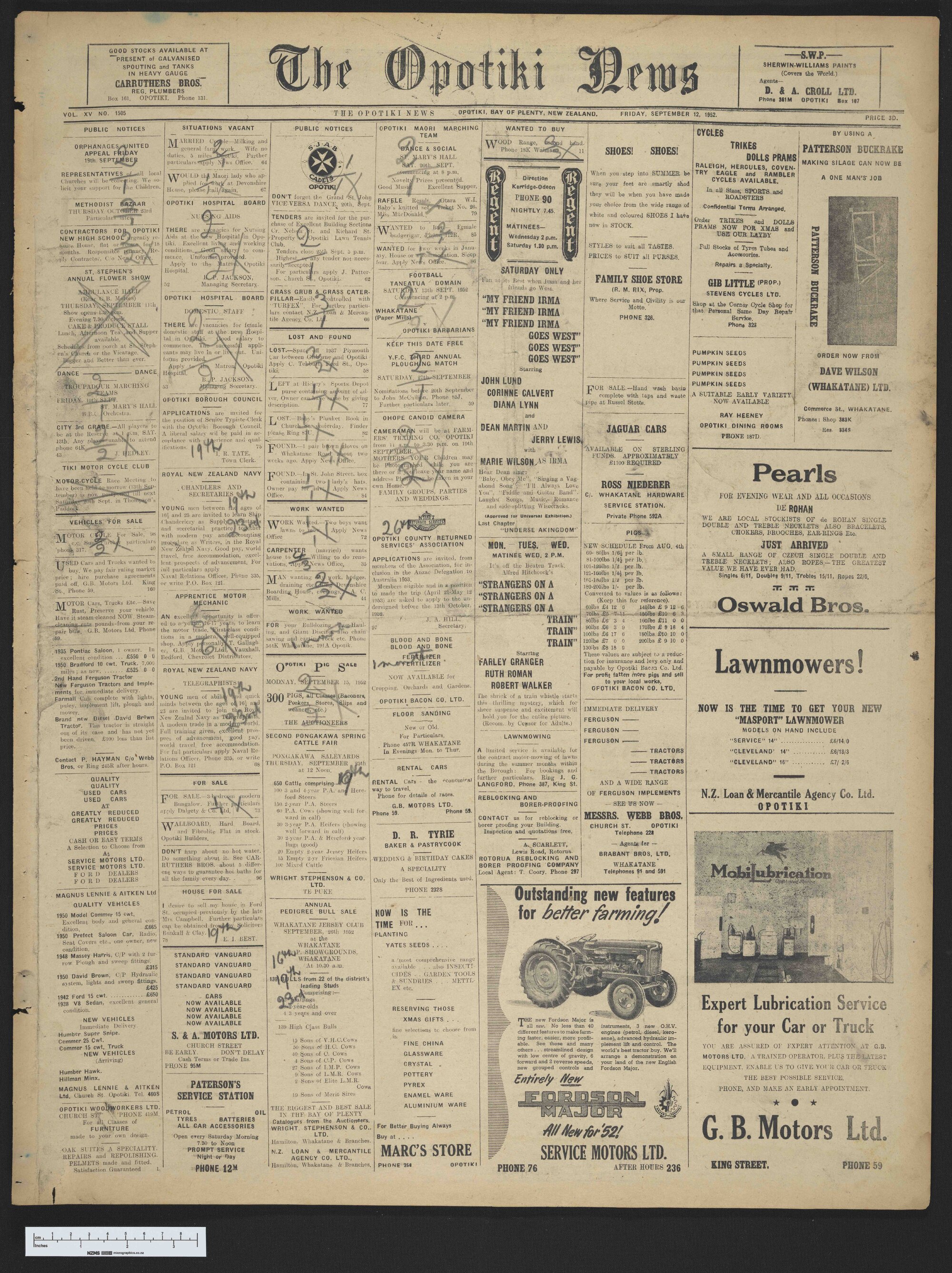 1952-09-12 Opotiki News