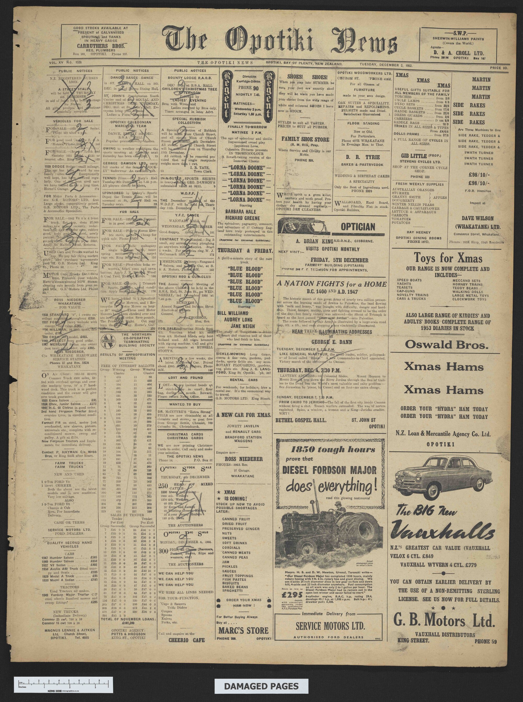 1952-12-02 Opotiki News
