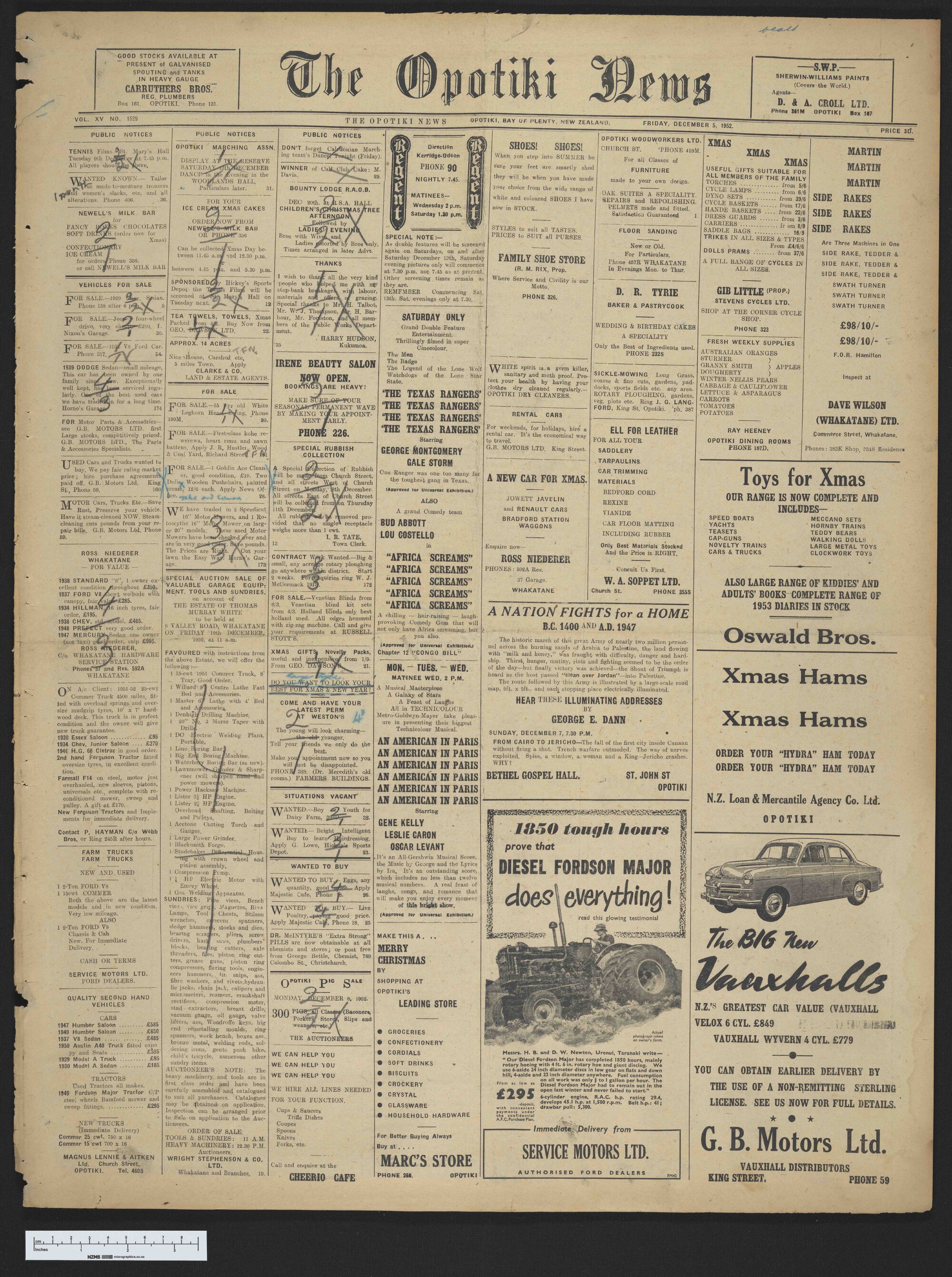 1952-12-05 Opotiki News