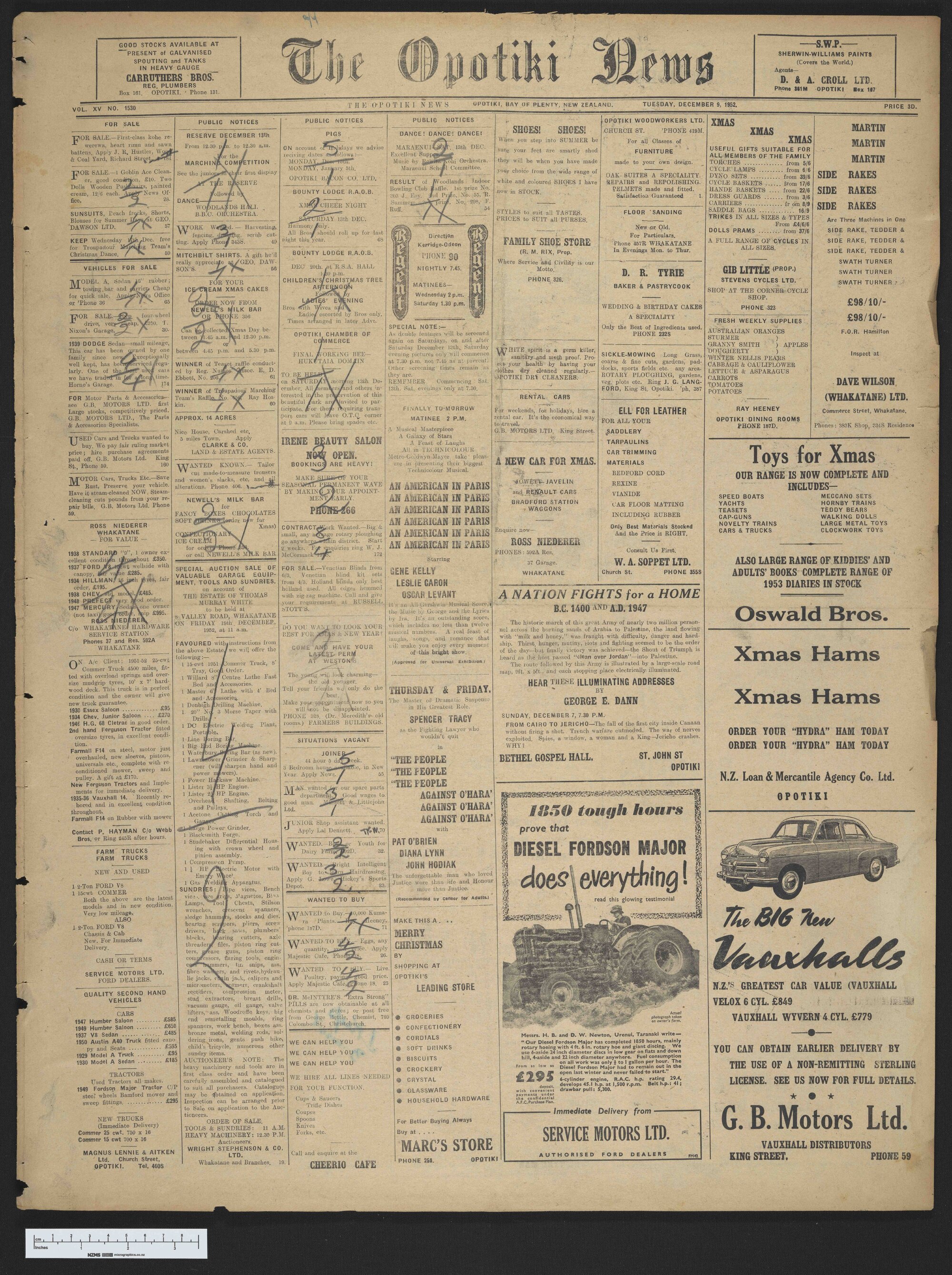 1952-12-09 Opotiki News