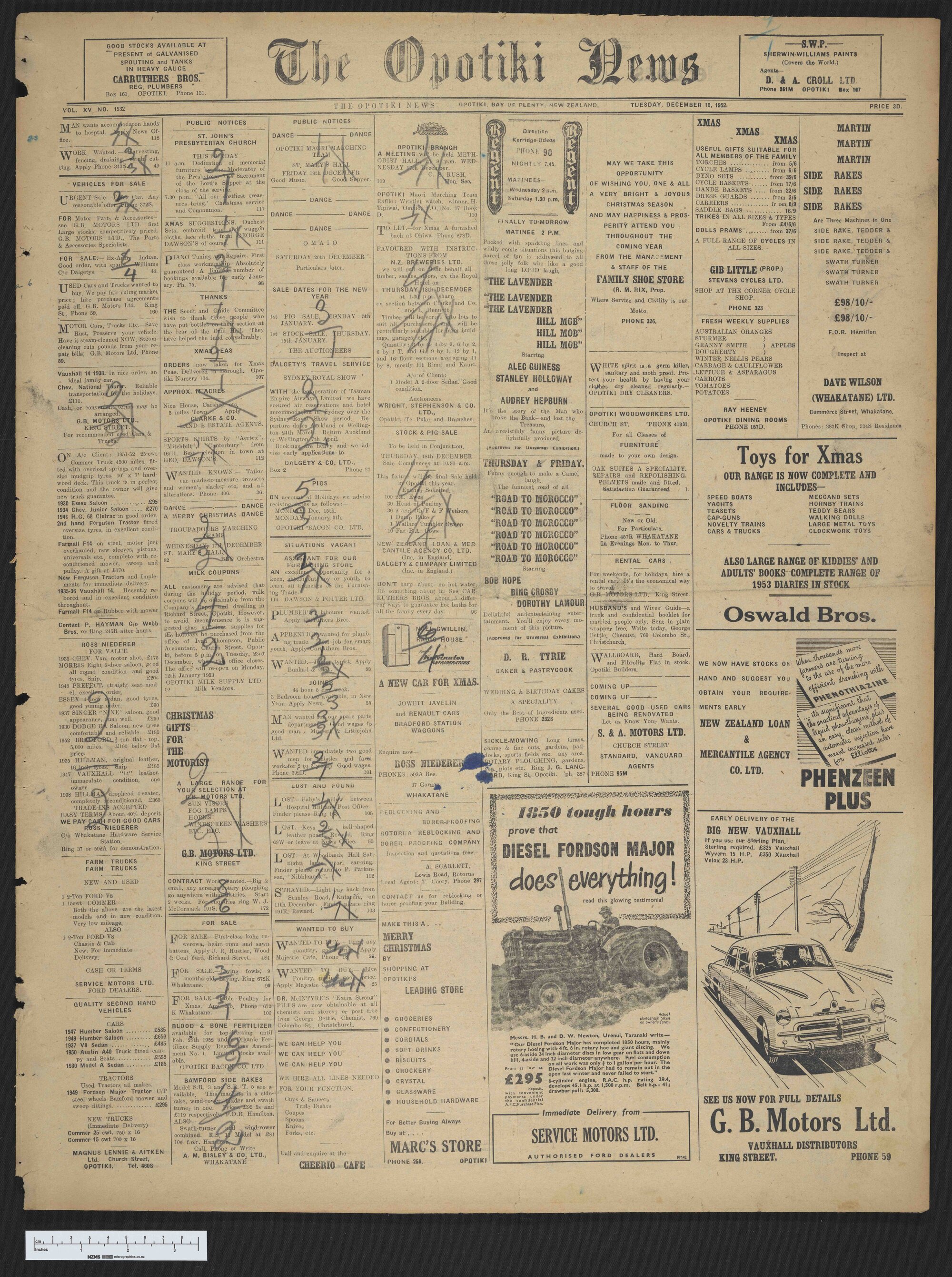 1952-12-16 Opotiki News