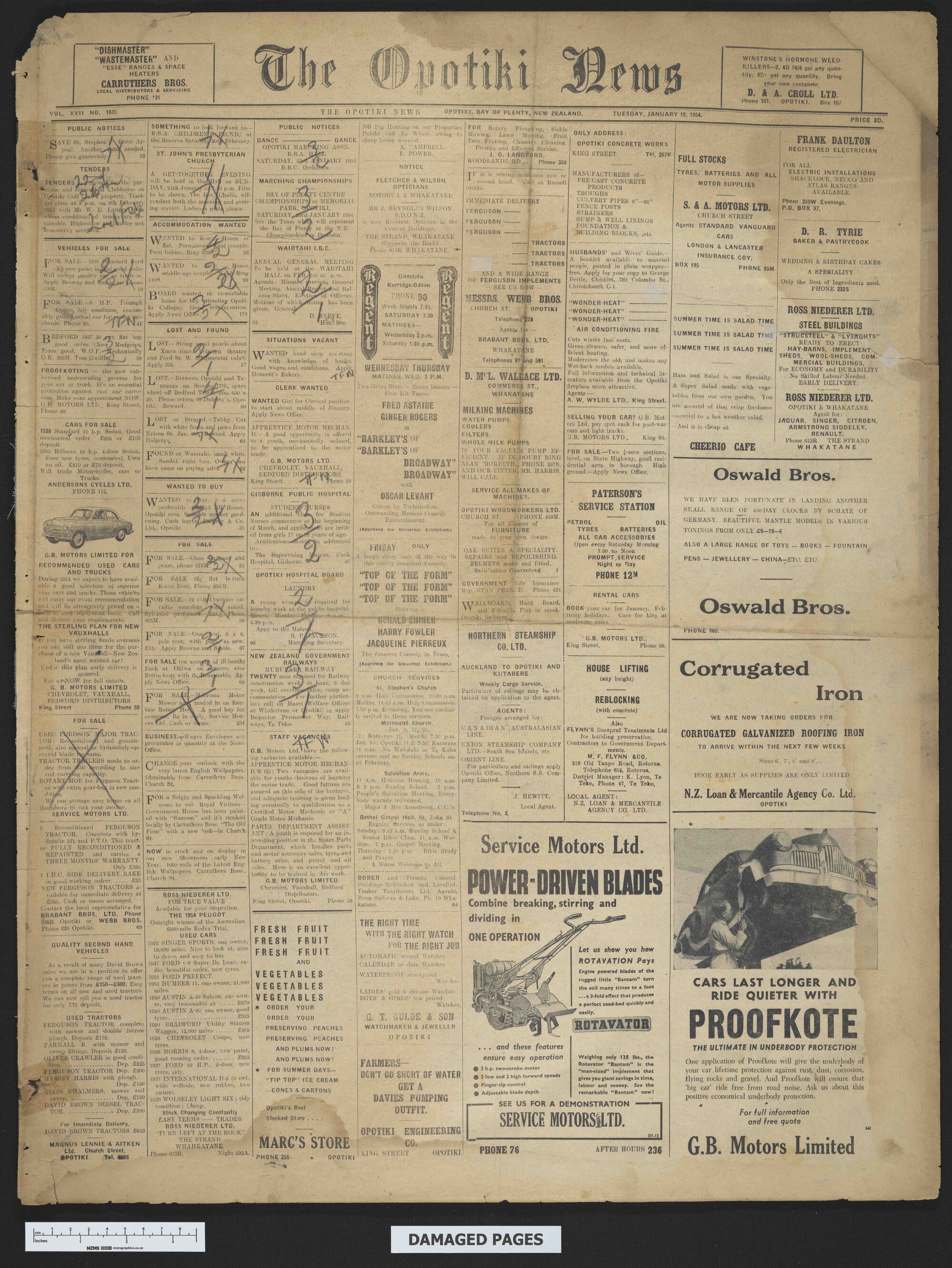 1954-01-19 Opotiki News