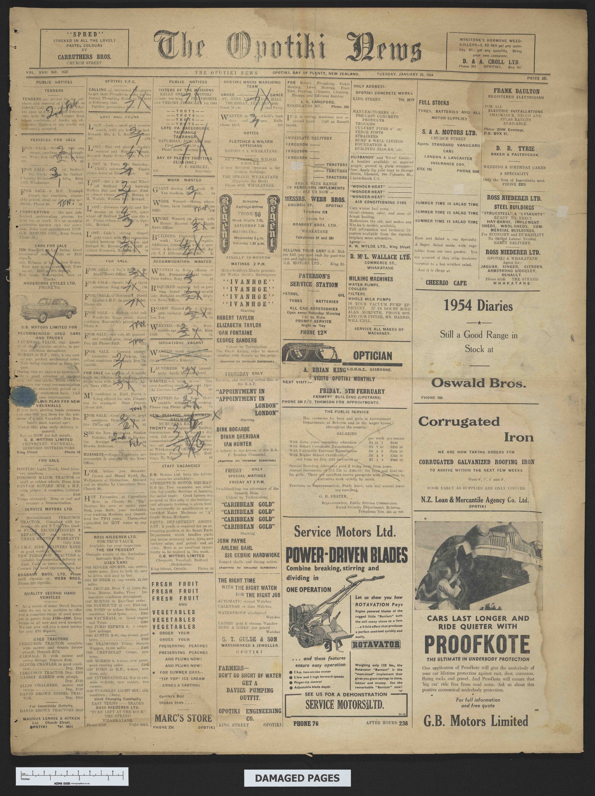 1954-01-26 Opotiki News