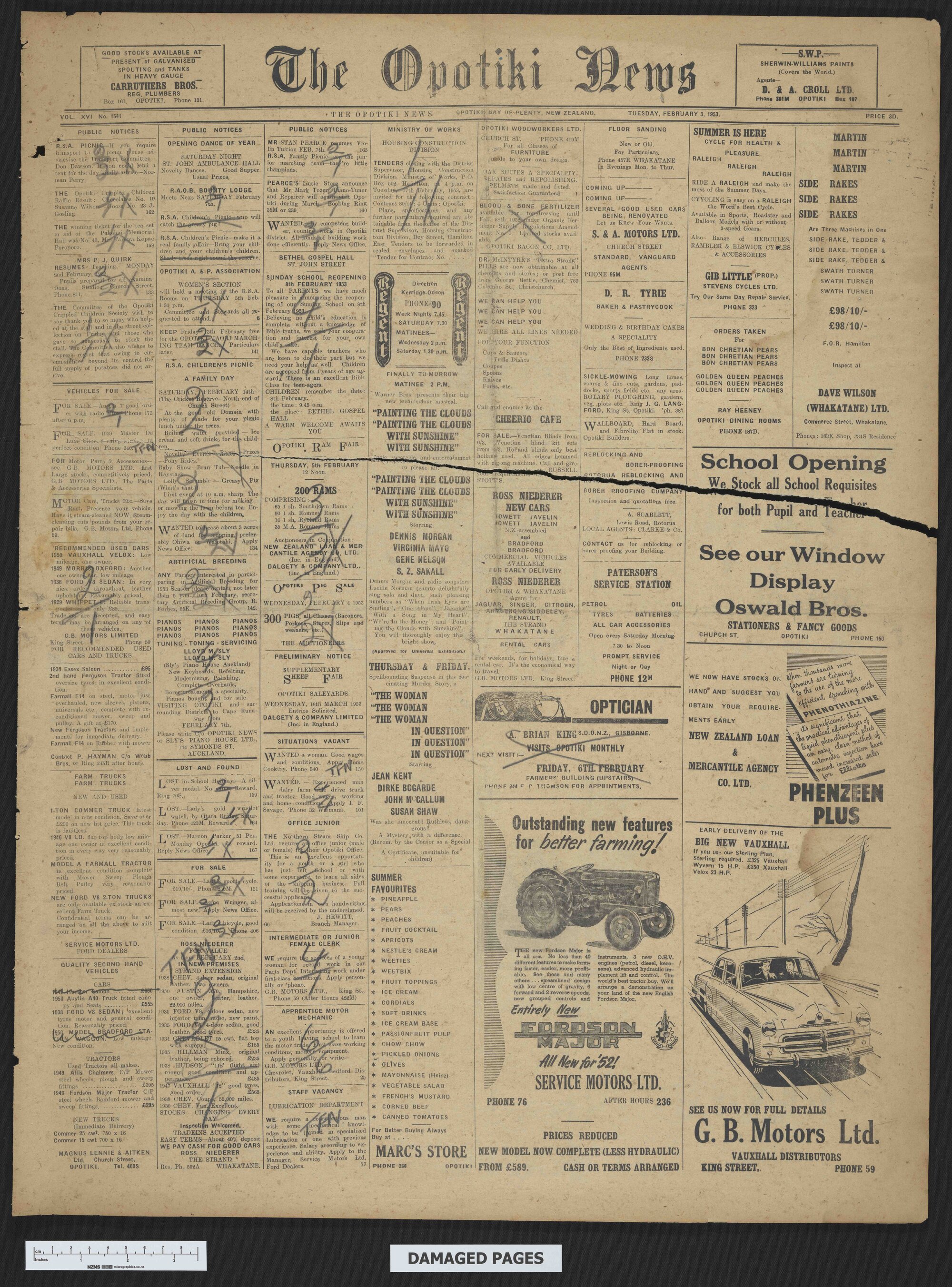 1953-02-03 Opotiki News