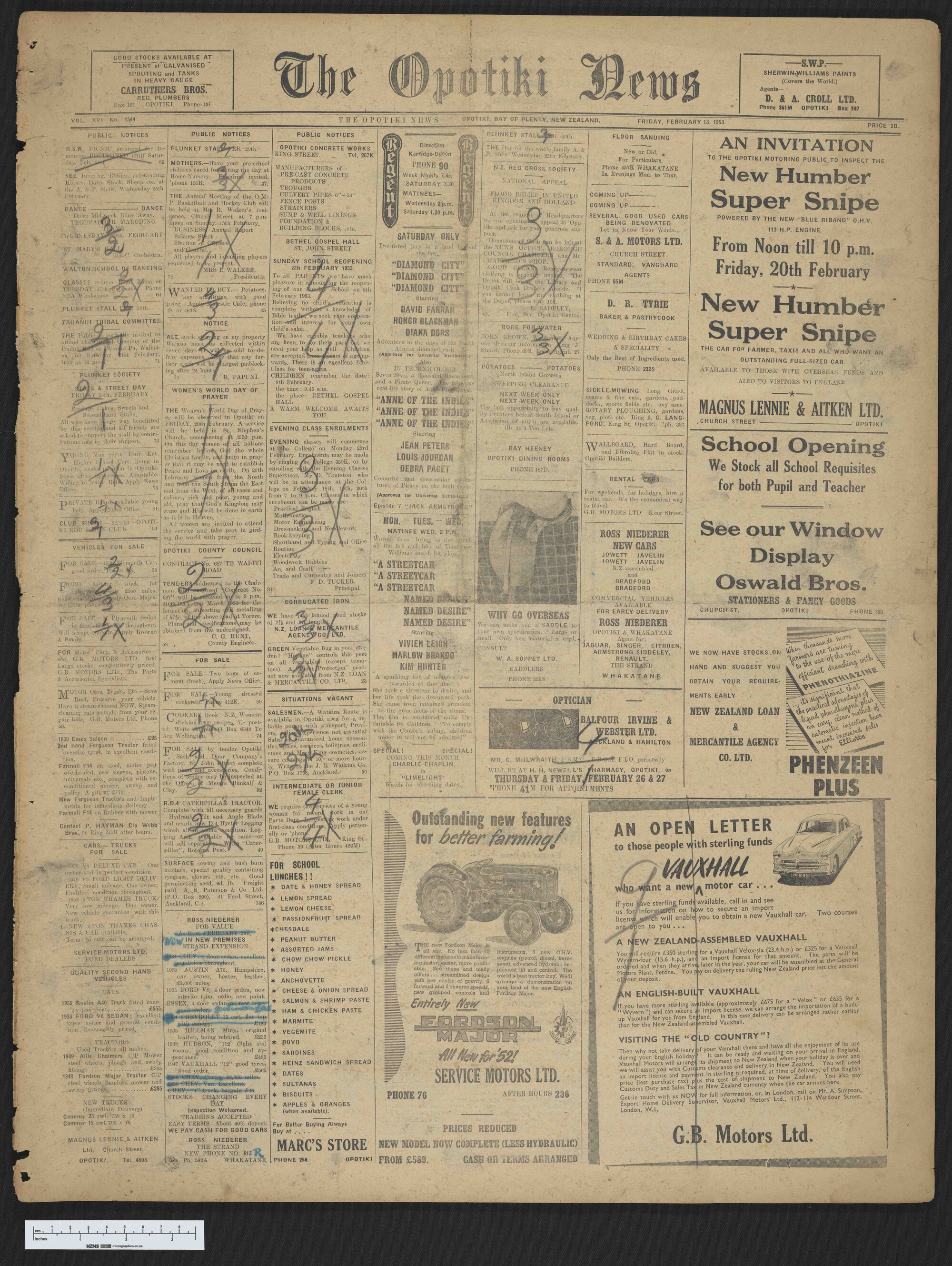1953-02-13 Opotiki News