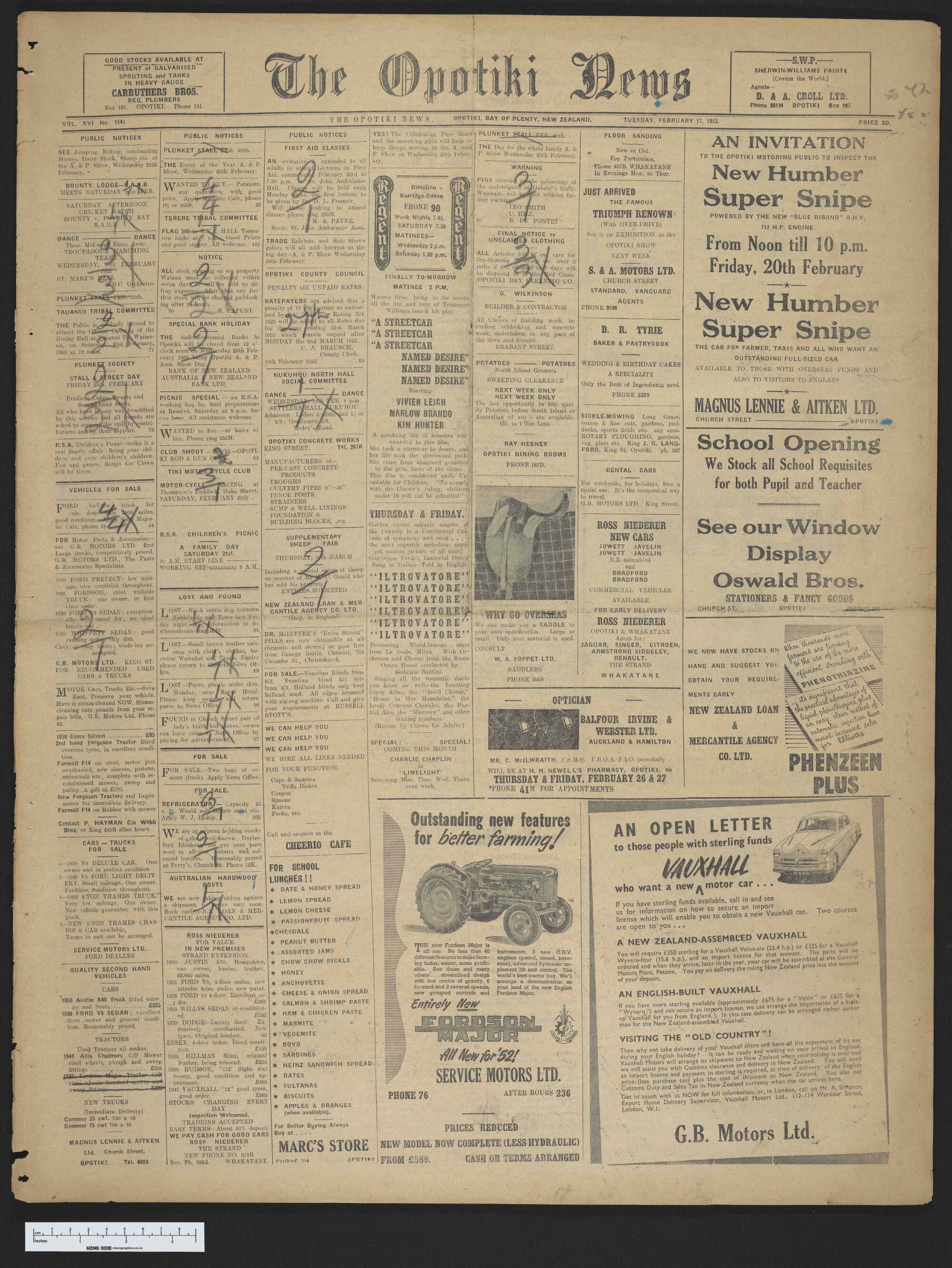 1953-02-17 Opotiki News