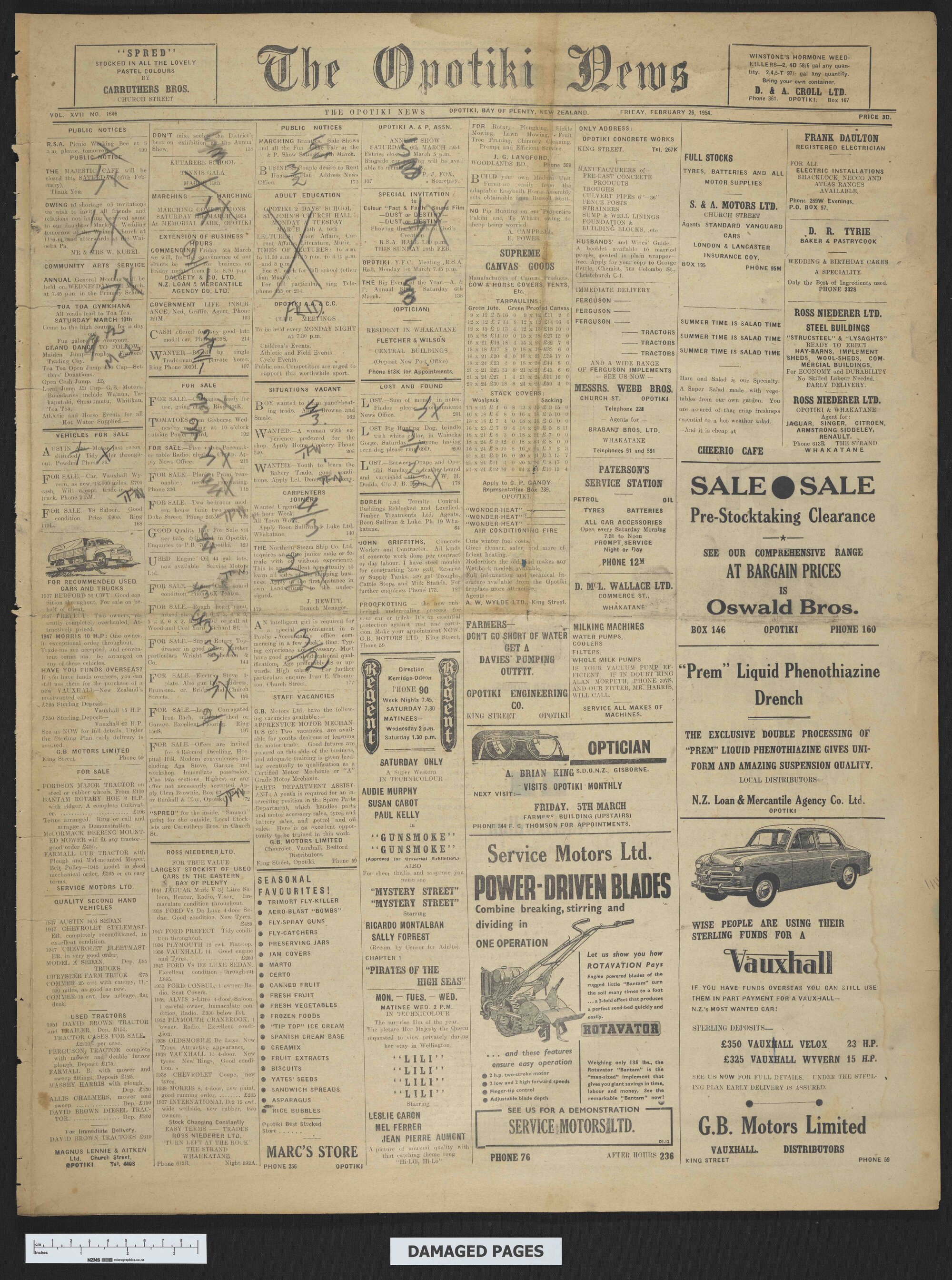 1954-02-26 Opotiki News