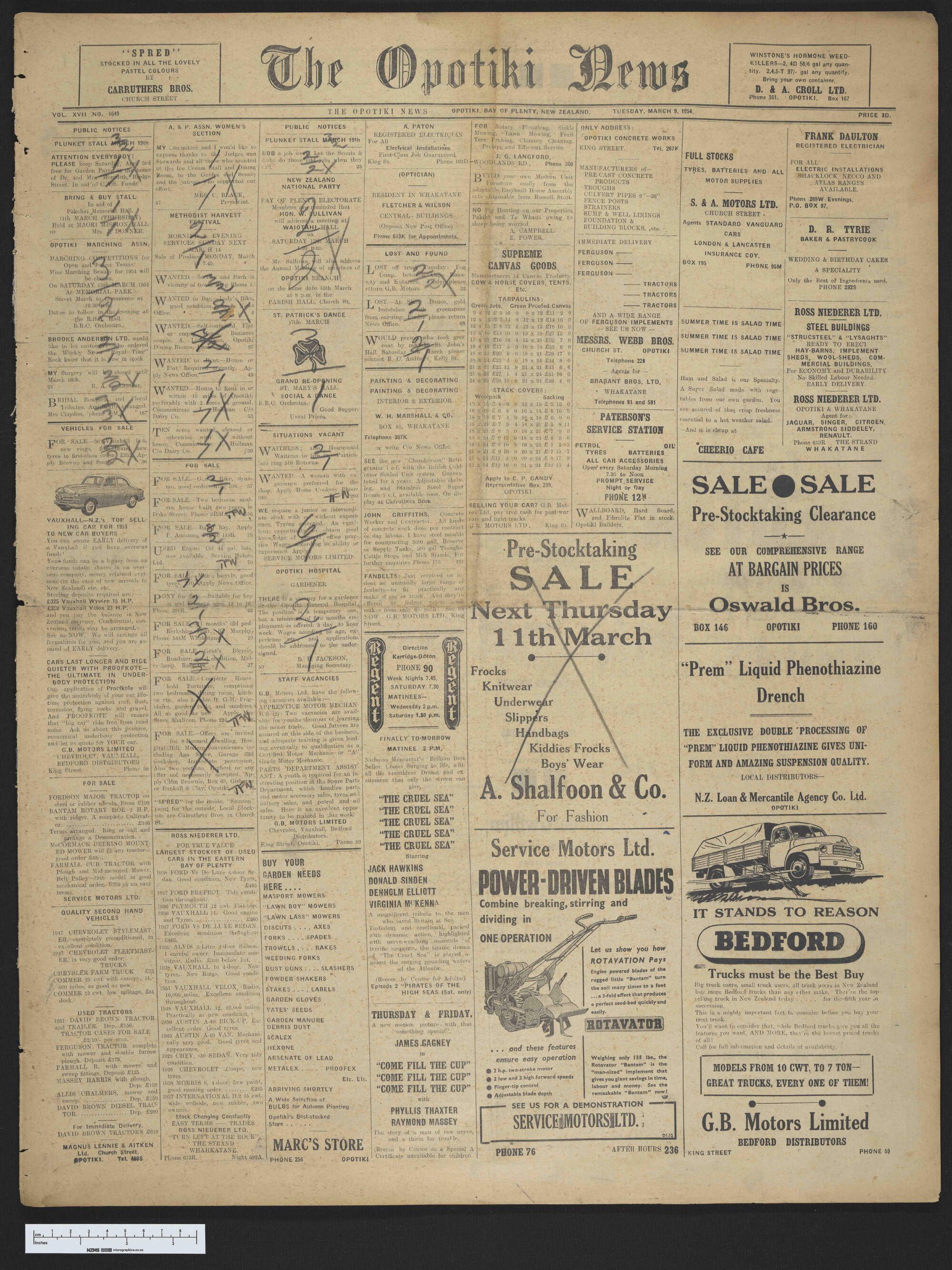 1954-03-09 Opotiki News