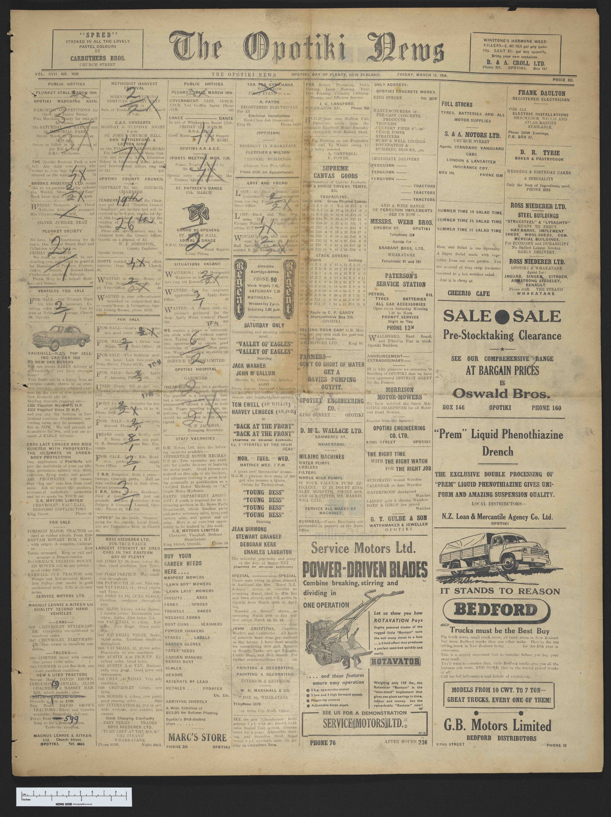 1954-03-13 Opotiki News