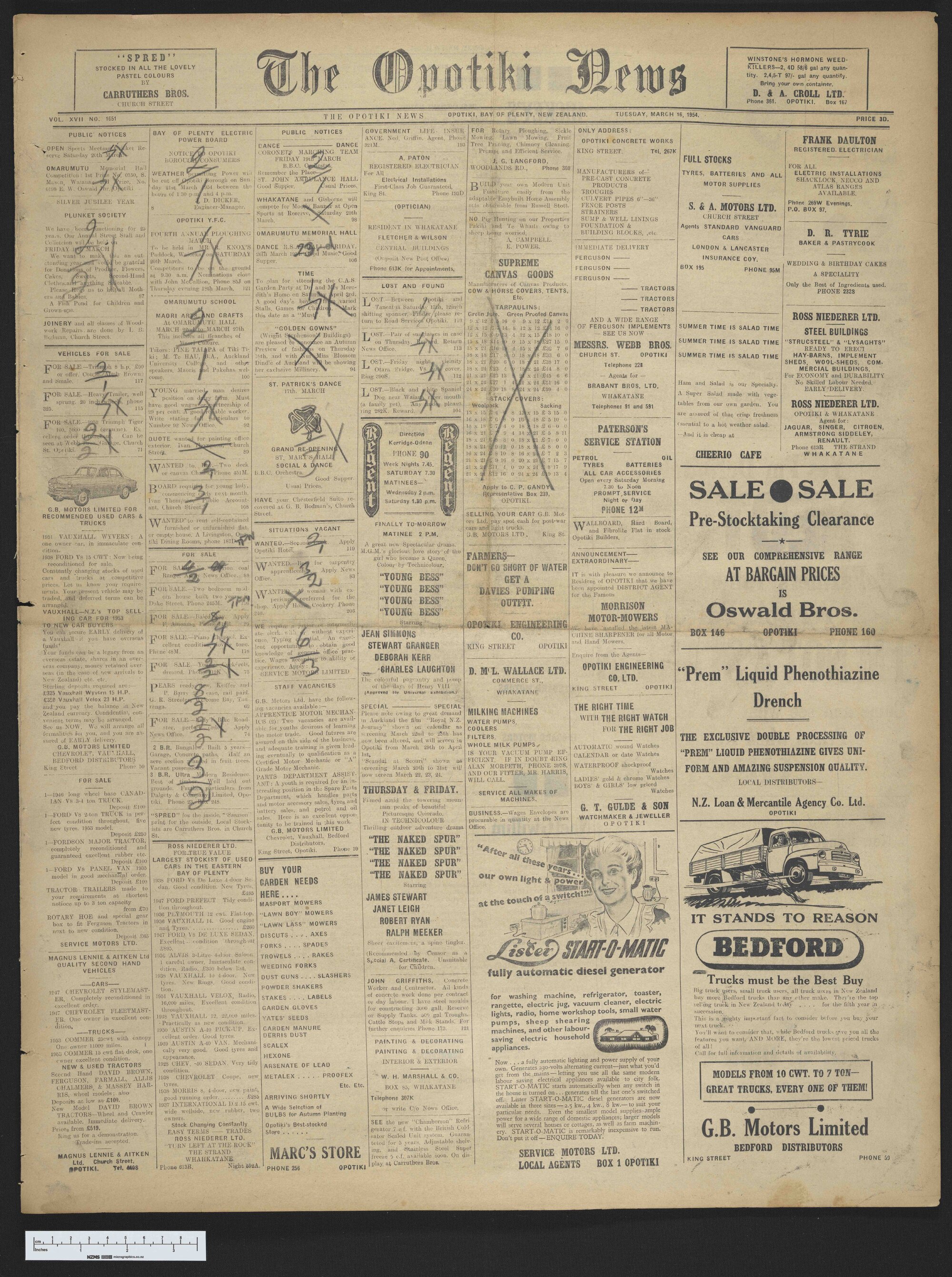 1954-03-16 Opotiki News