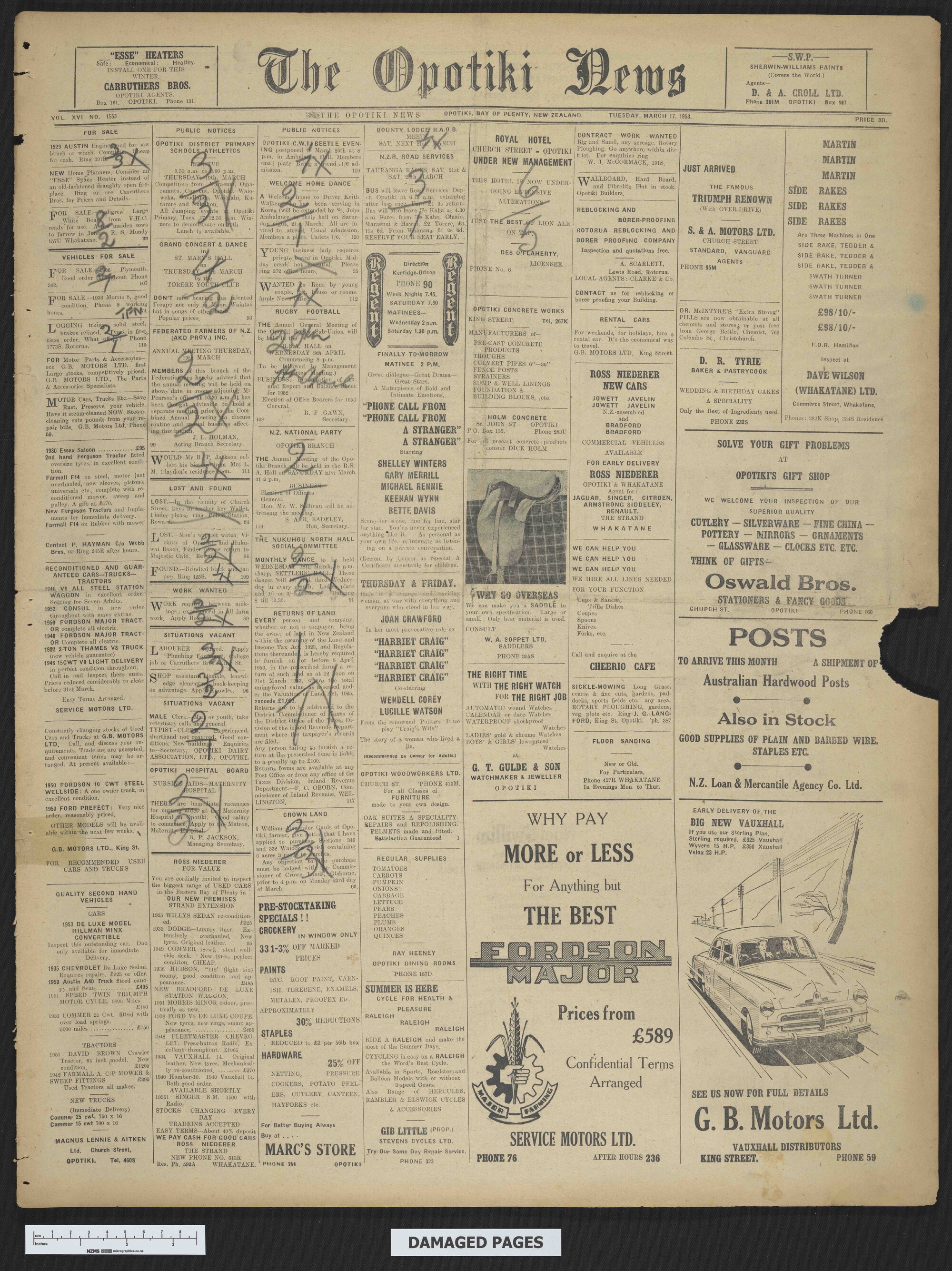 1953-03-17 Opotiki News