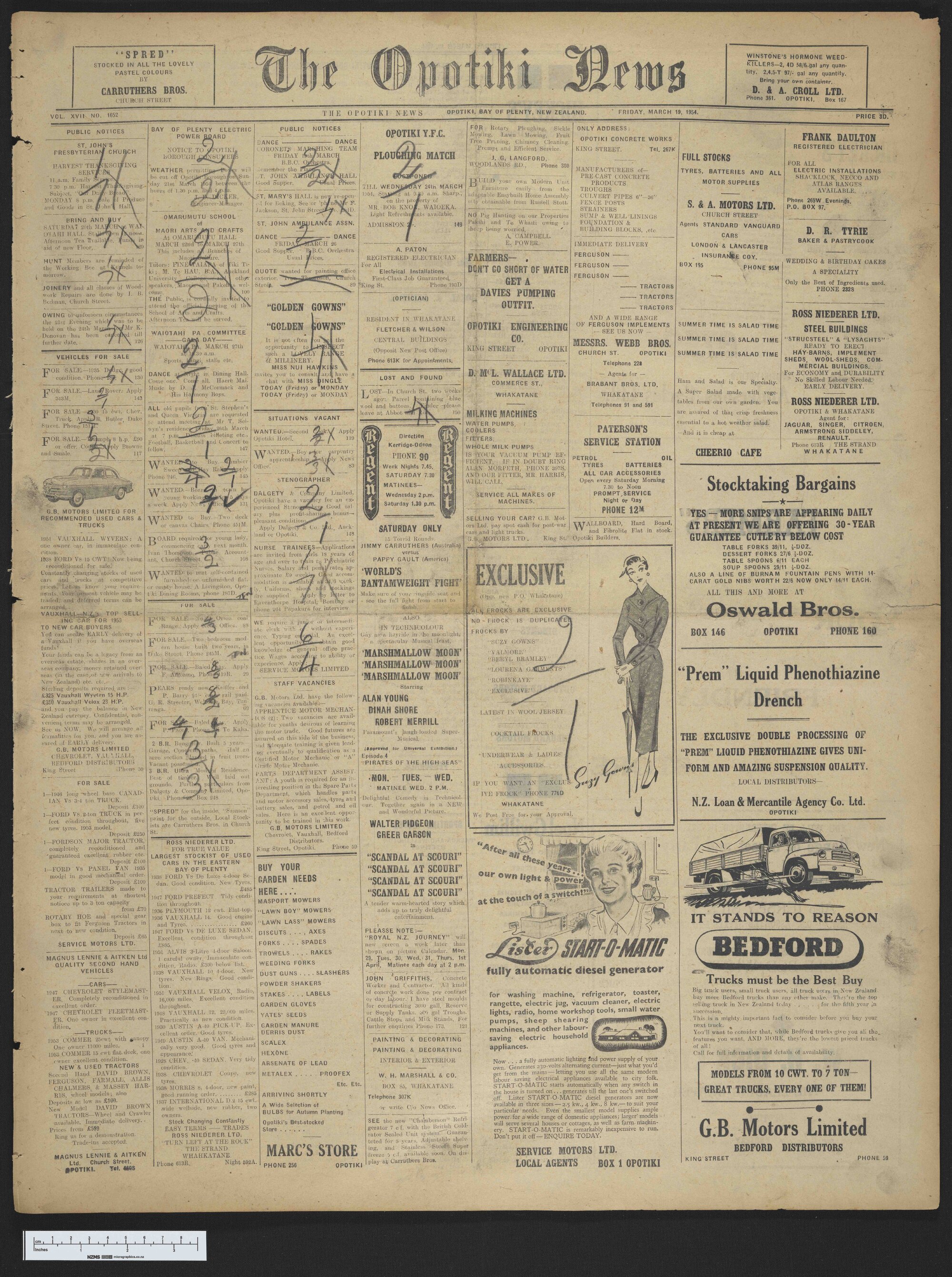 1954-03-19 Opotiki News