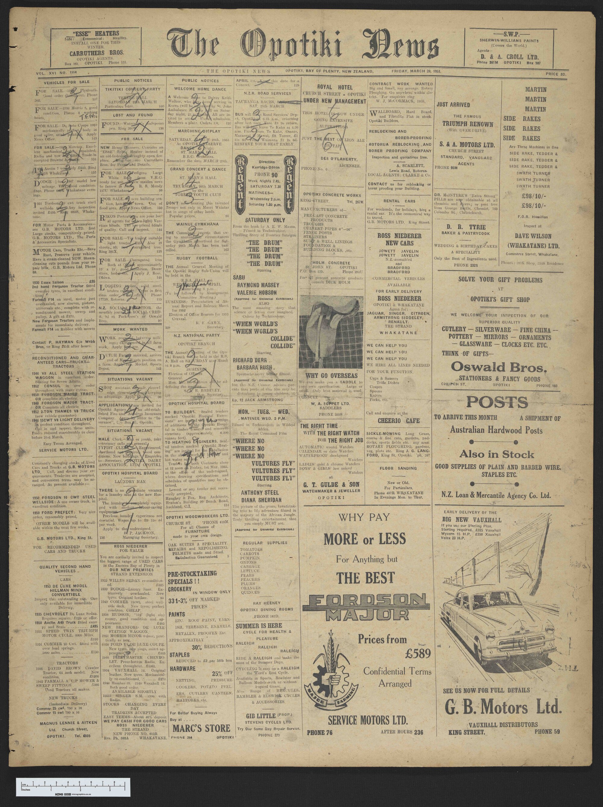 1953-03-20 Opotiki News
