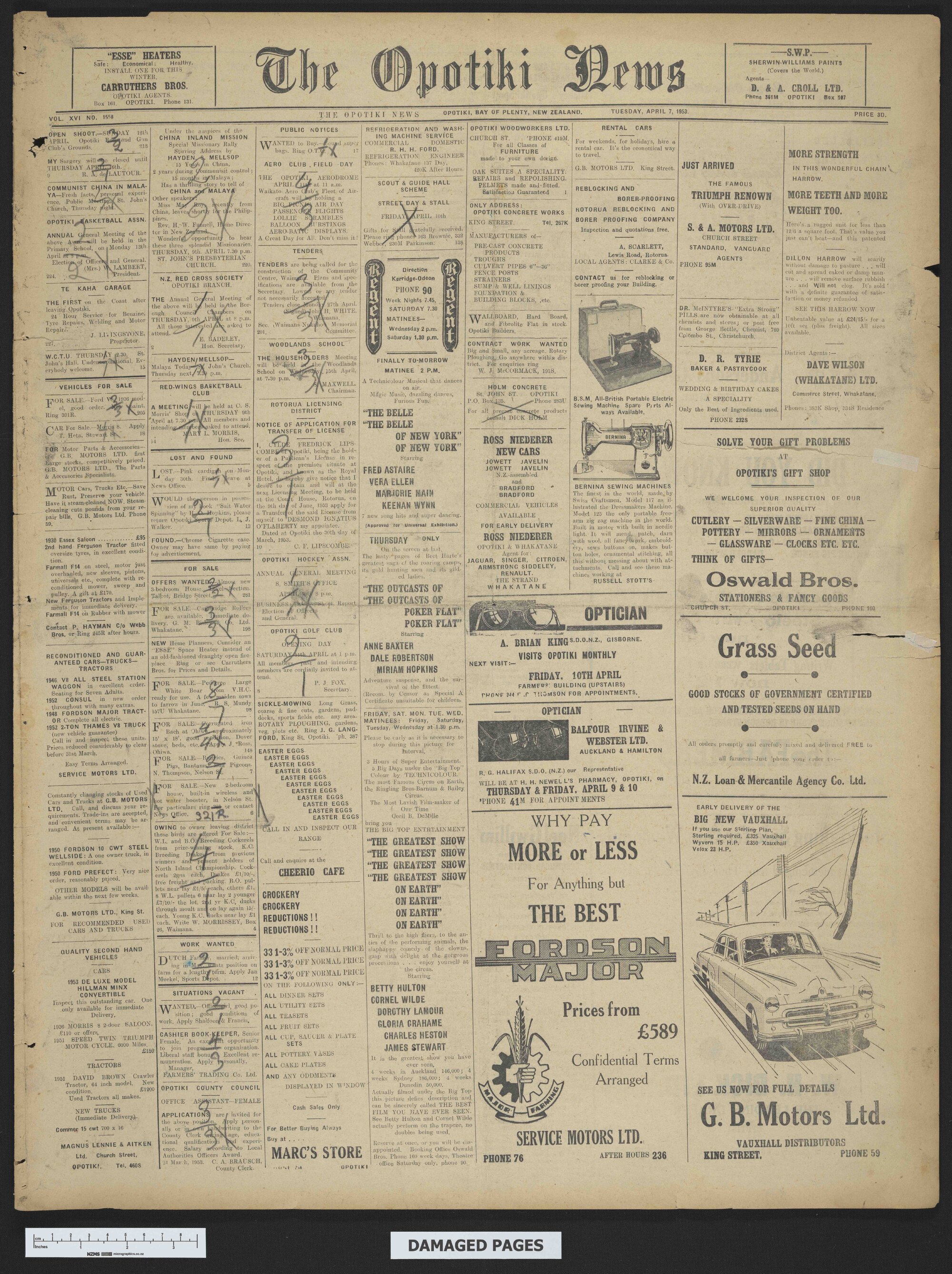 1953-04-07 Opotiki News