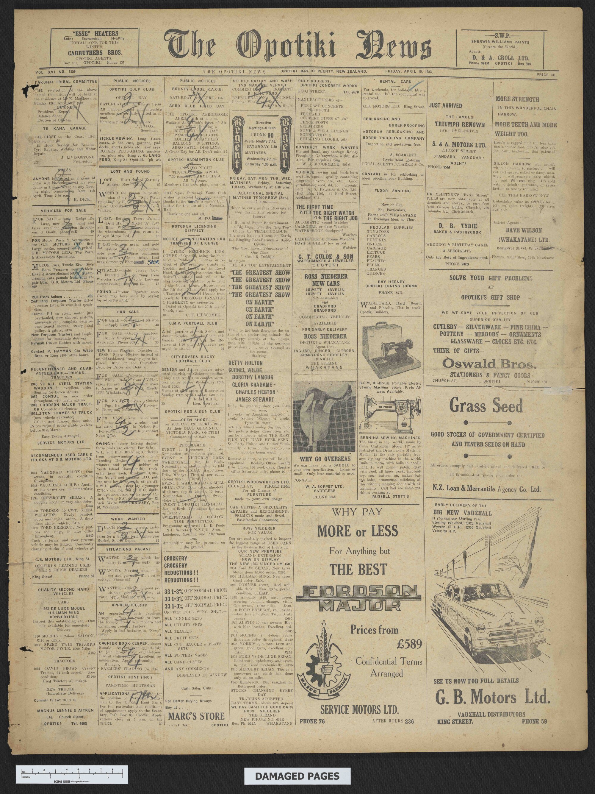 1953-04-10 Opotiki News