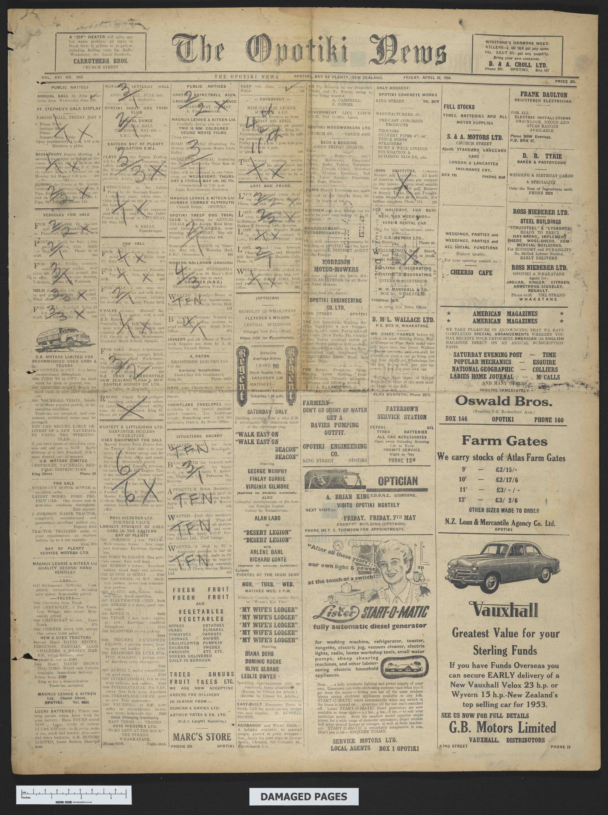 1954-04-30 Opotiki News