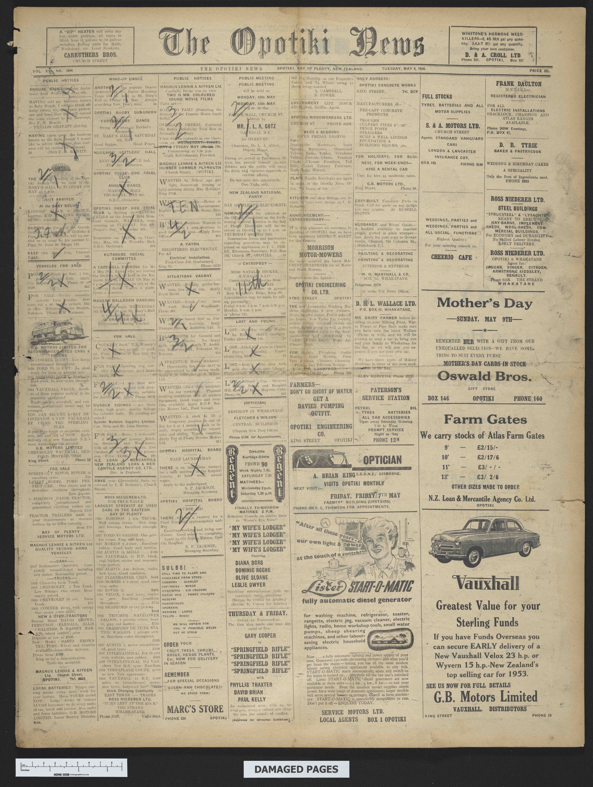 1954-05-04 Opotiki News