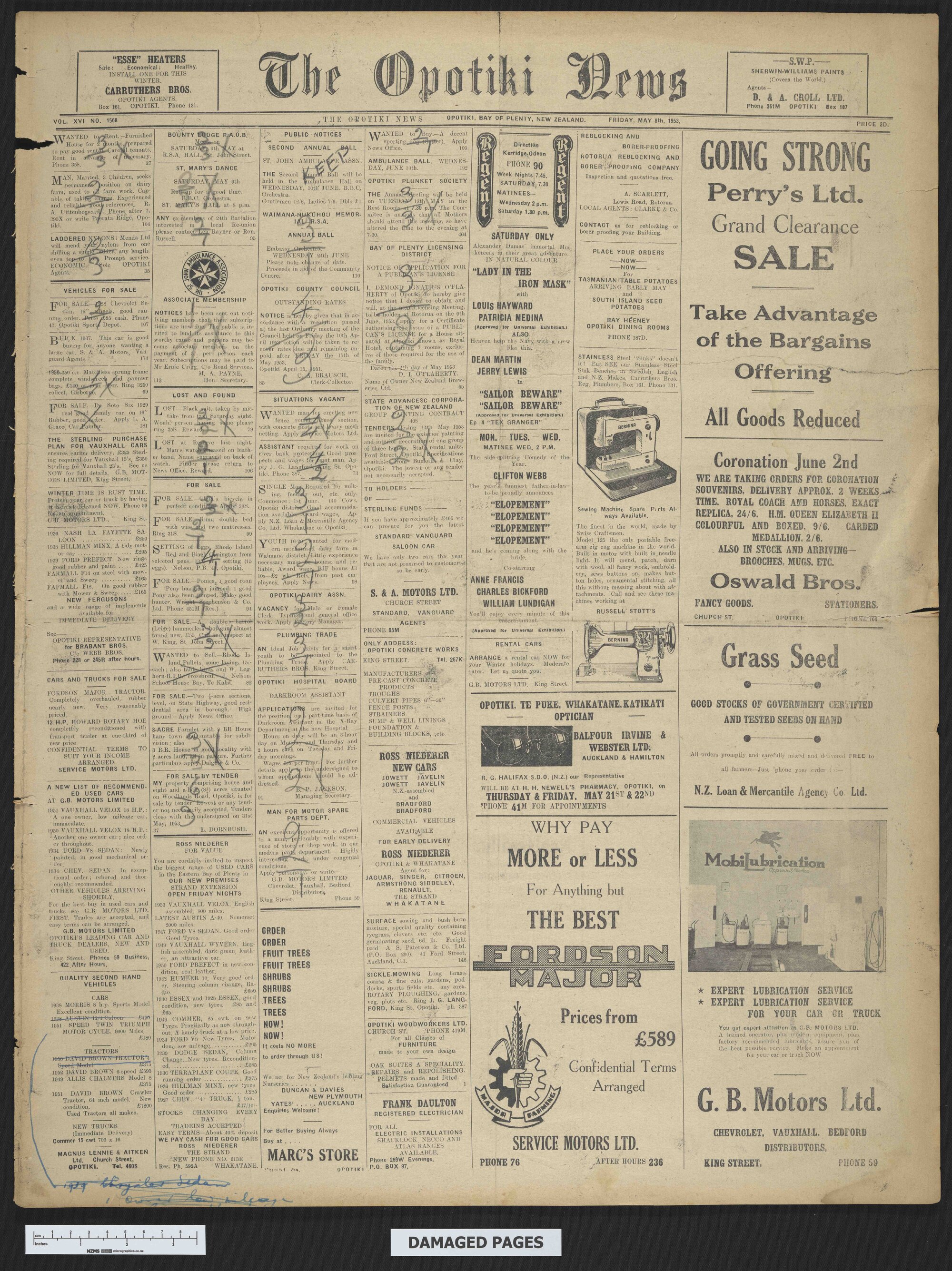 1953-05-08 Opotiki News