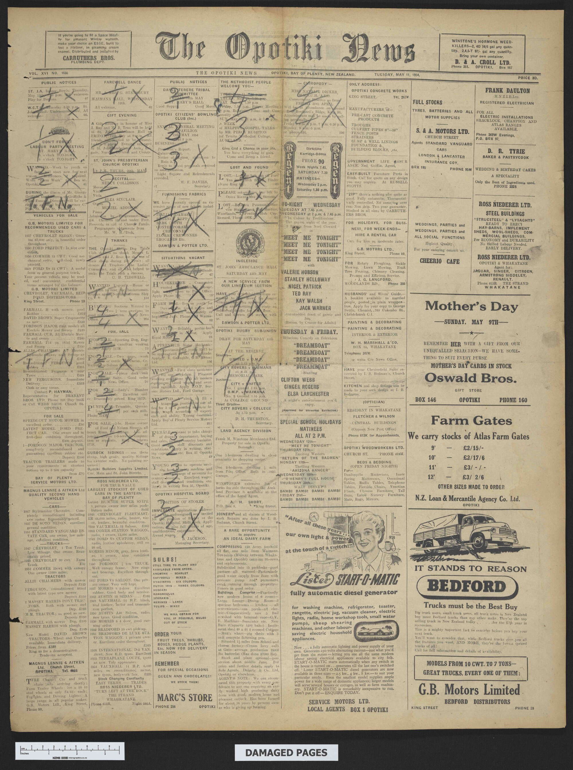 1954-05-11 Opotiki News