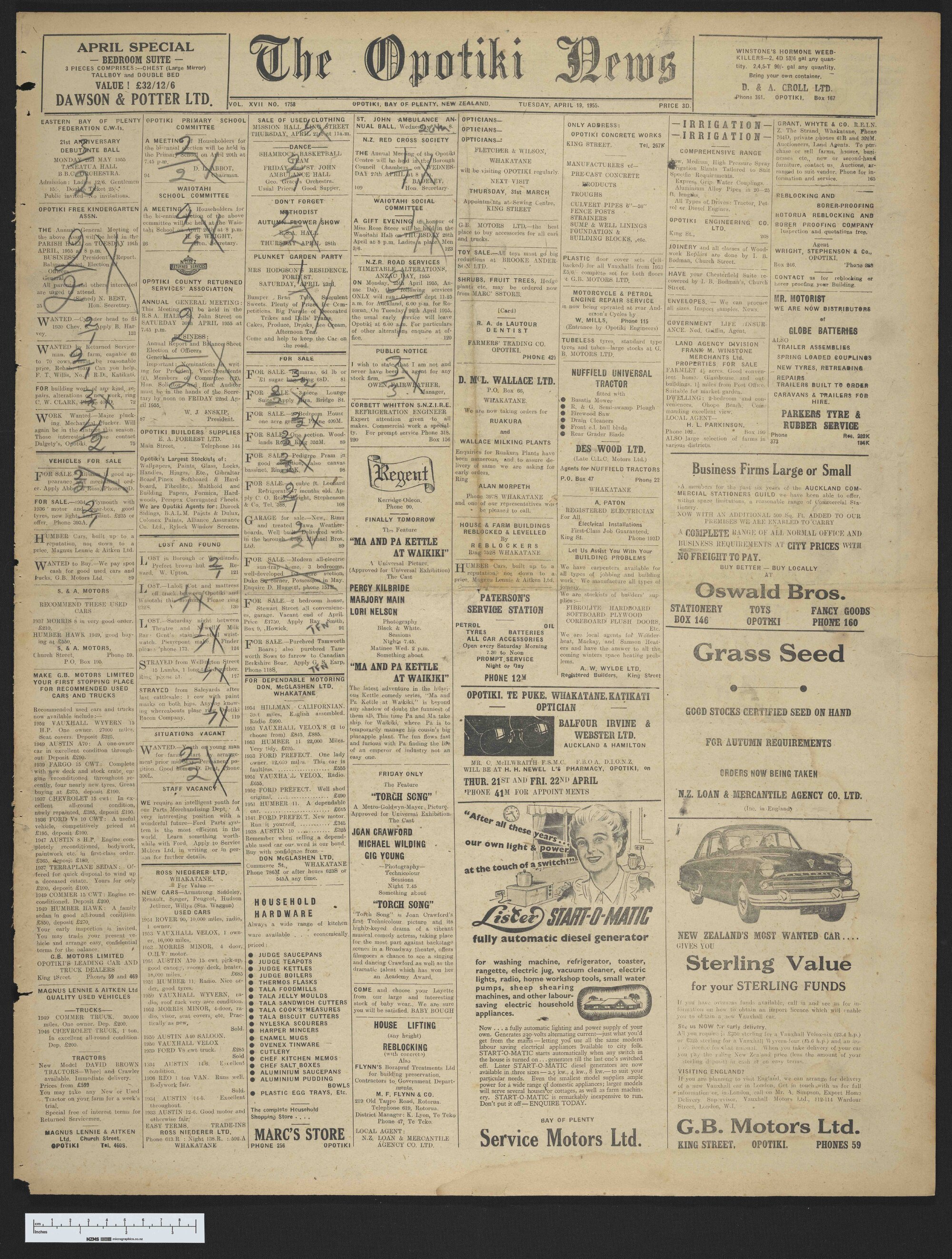 1955-04-19 Opotiki News