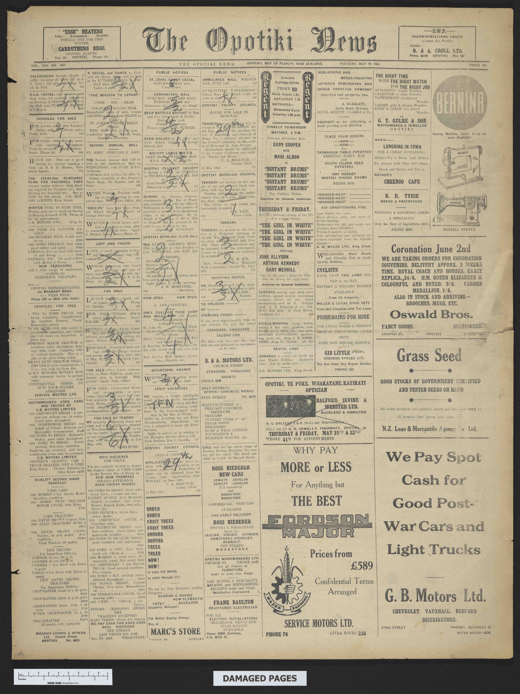 1953-05-19 Opotiki News