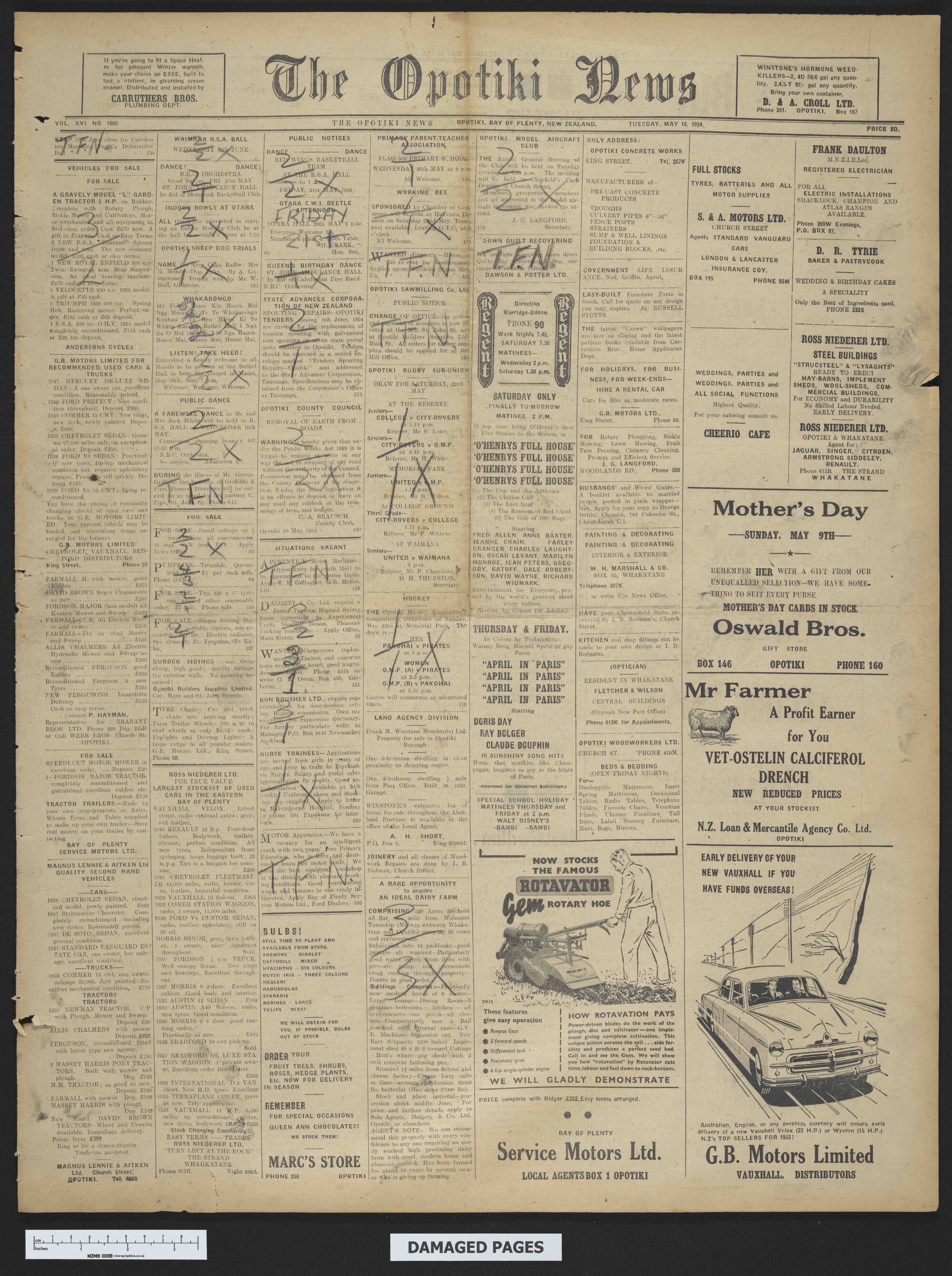 1954-05-18 Opotiki News