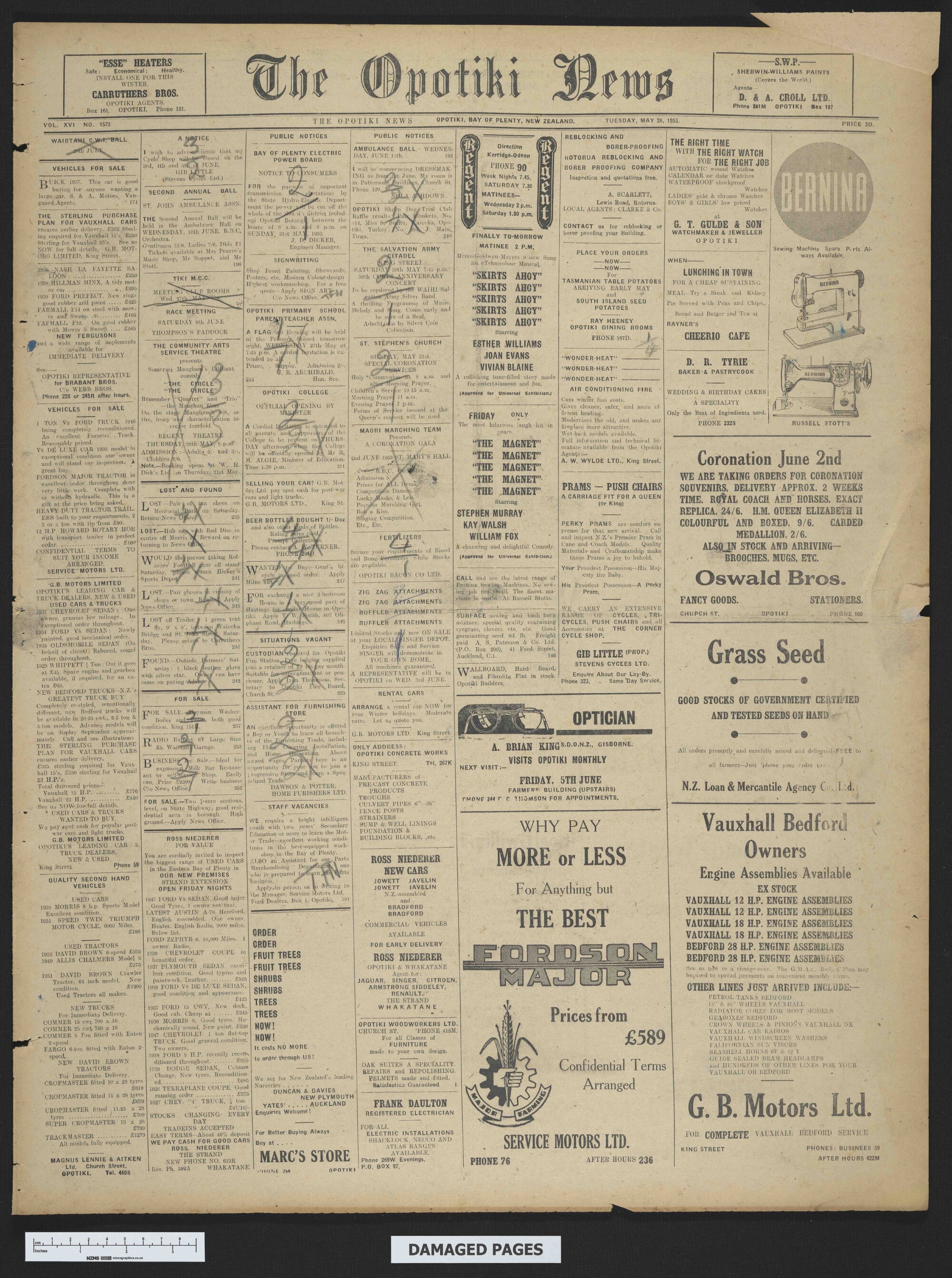 1953-05-26 Opotiki News