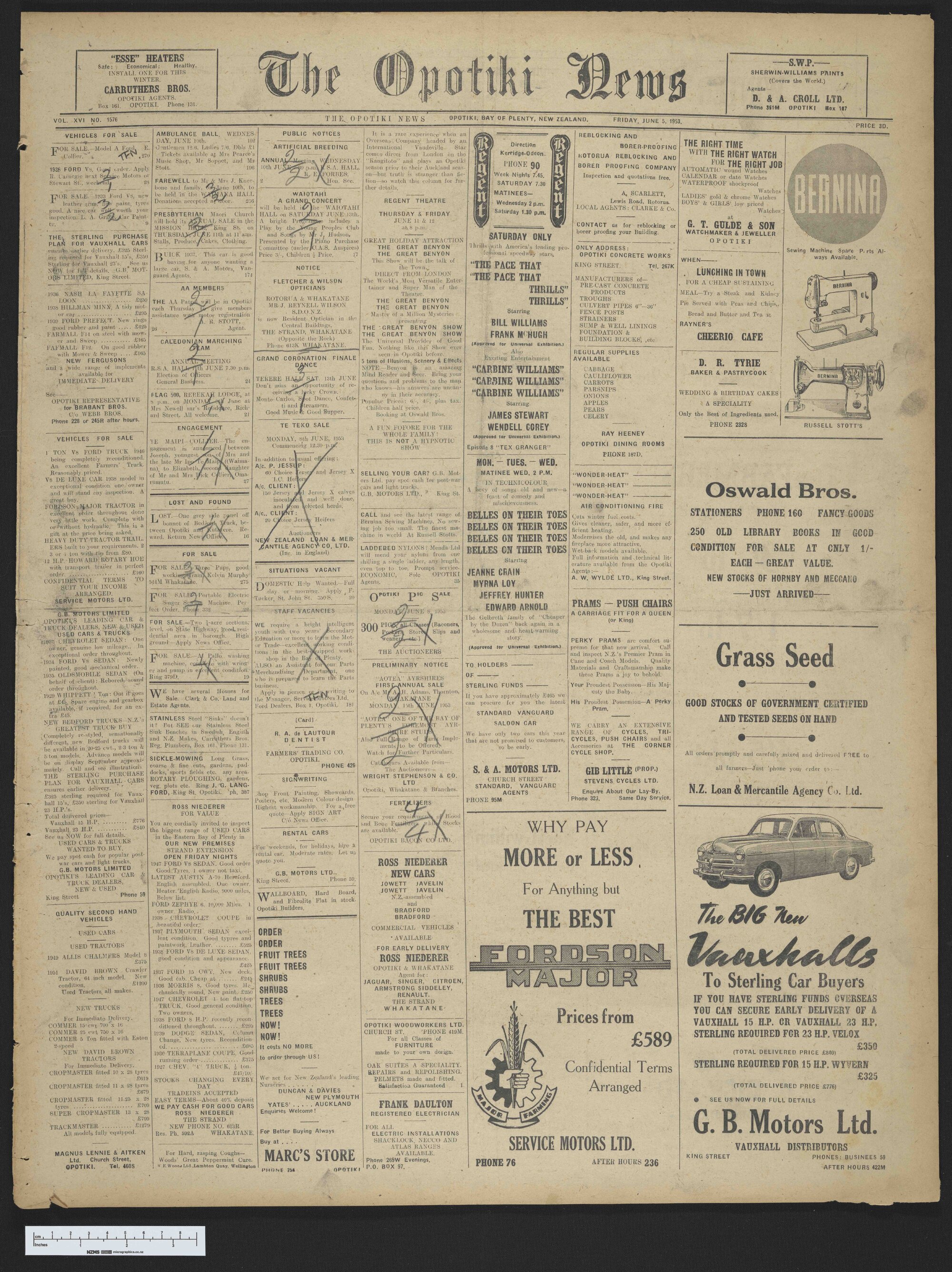 1953-06-05 Opotiki News
